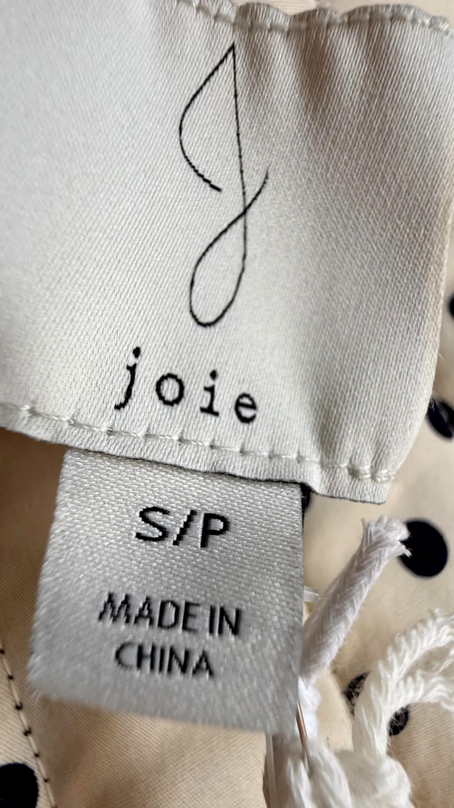 Joie Reversible Quilted Jacket Cream Polka Dot Black Cotton Size S NWT