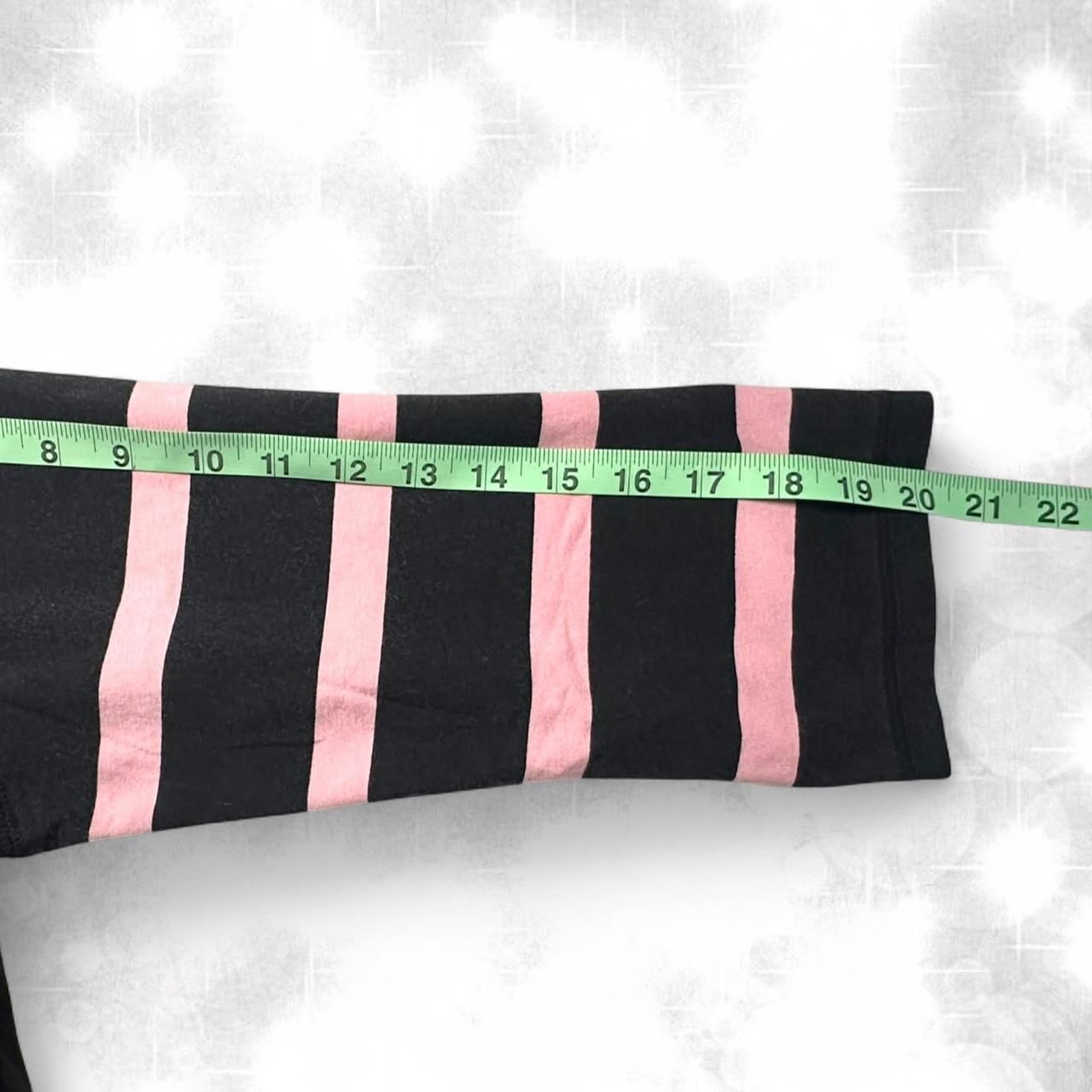 Y2K alt style chevron striped pink and black 3/4 sleeve top