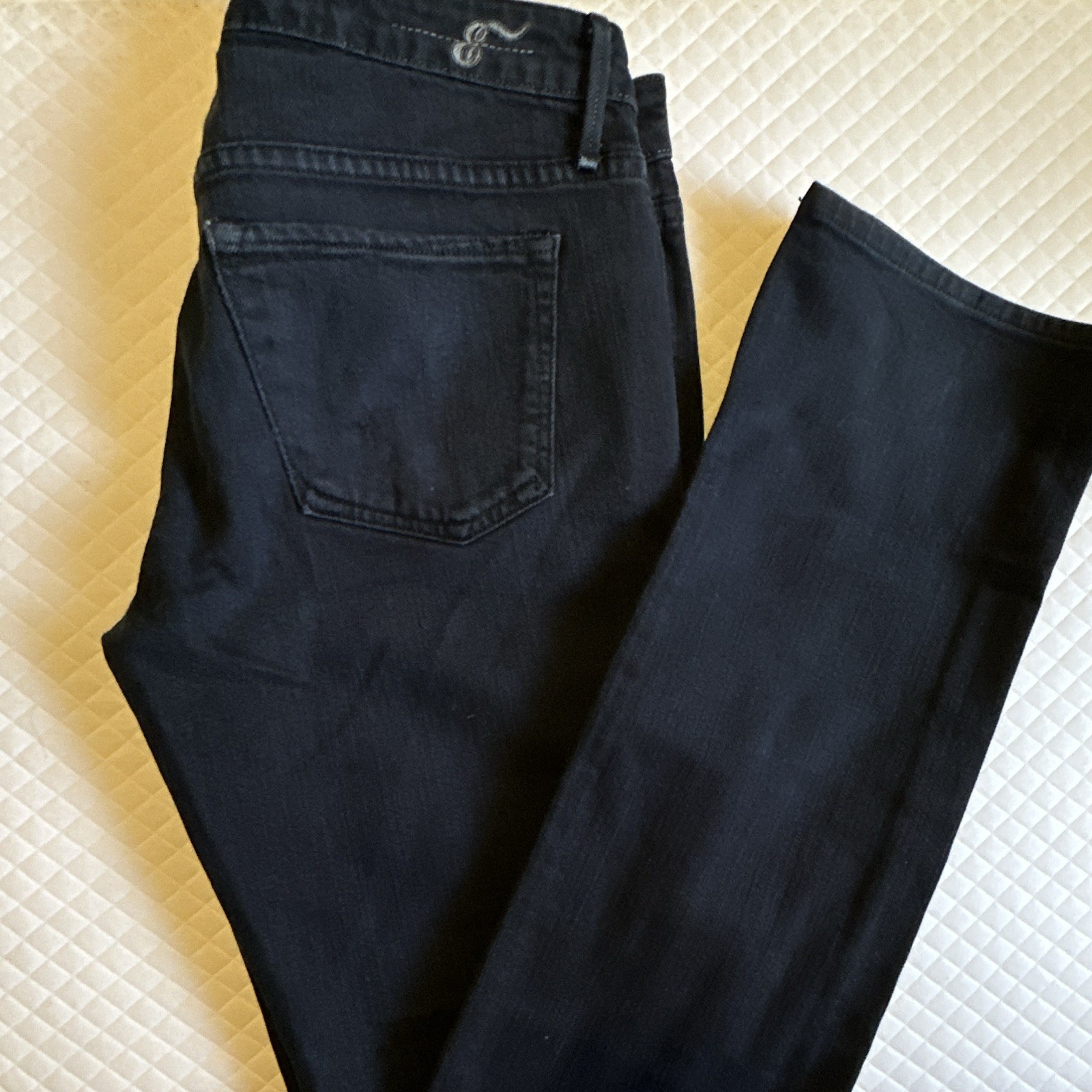 Lacoste Women’s Black Dark Wash Denim Slim Skinny Stretch 5-Pocket Jeans