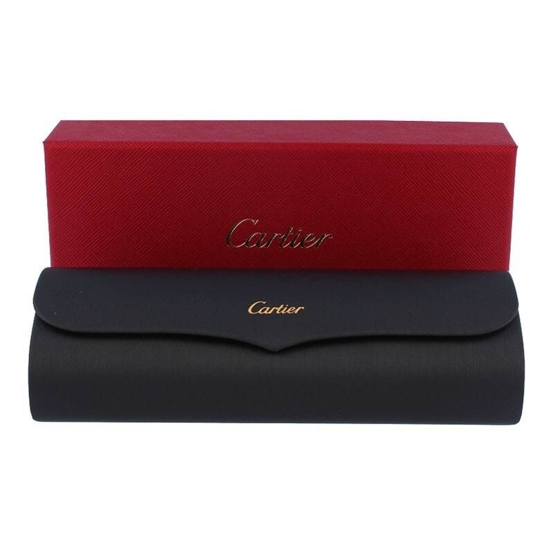 Cartier Santos Sunglasses CT0194S 004 Black Smoke Grey Light Mirror Navigator