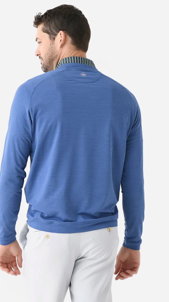 Peter Millar Cradle Performance Crewneck Sweatshirt Pullover Gray Blue Black NWT