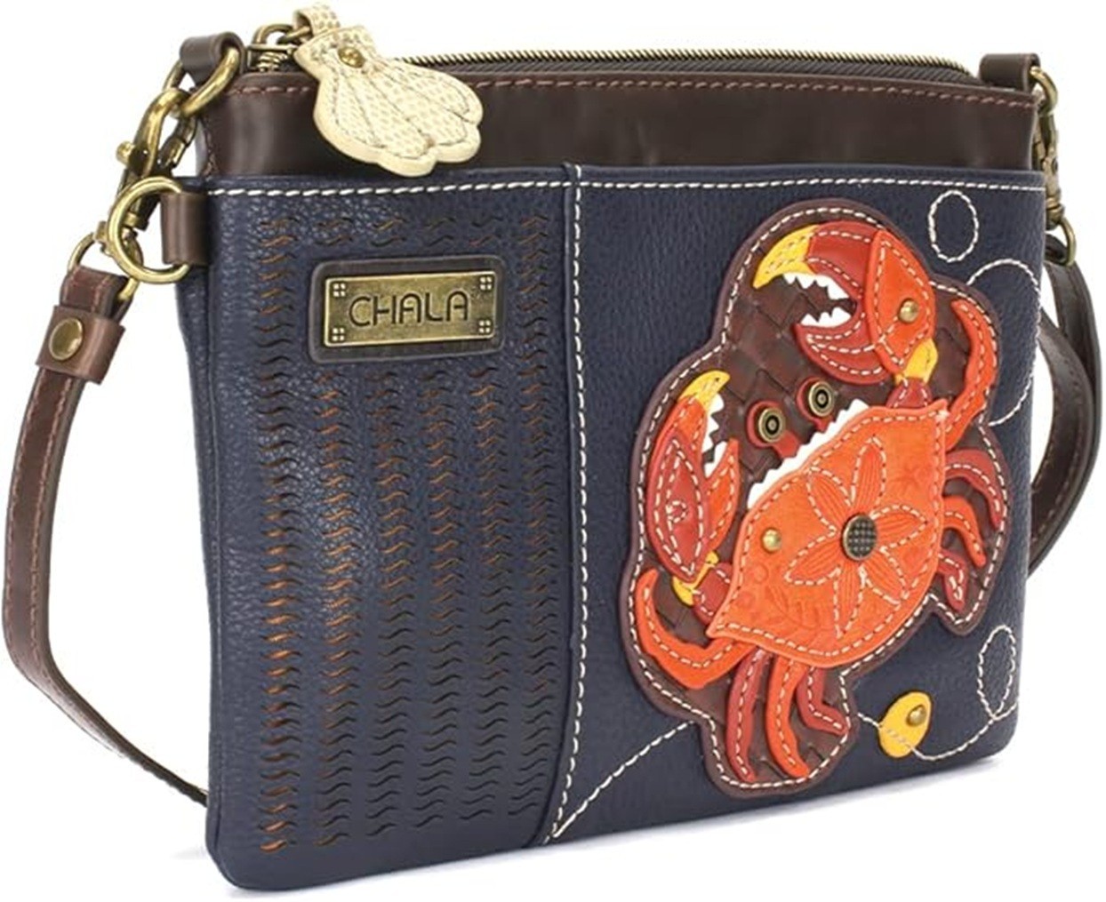 Chala CRAB LaserCut Mini Crossbody Purse Handbag Convertible Straps NWT