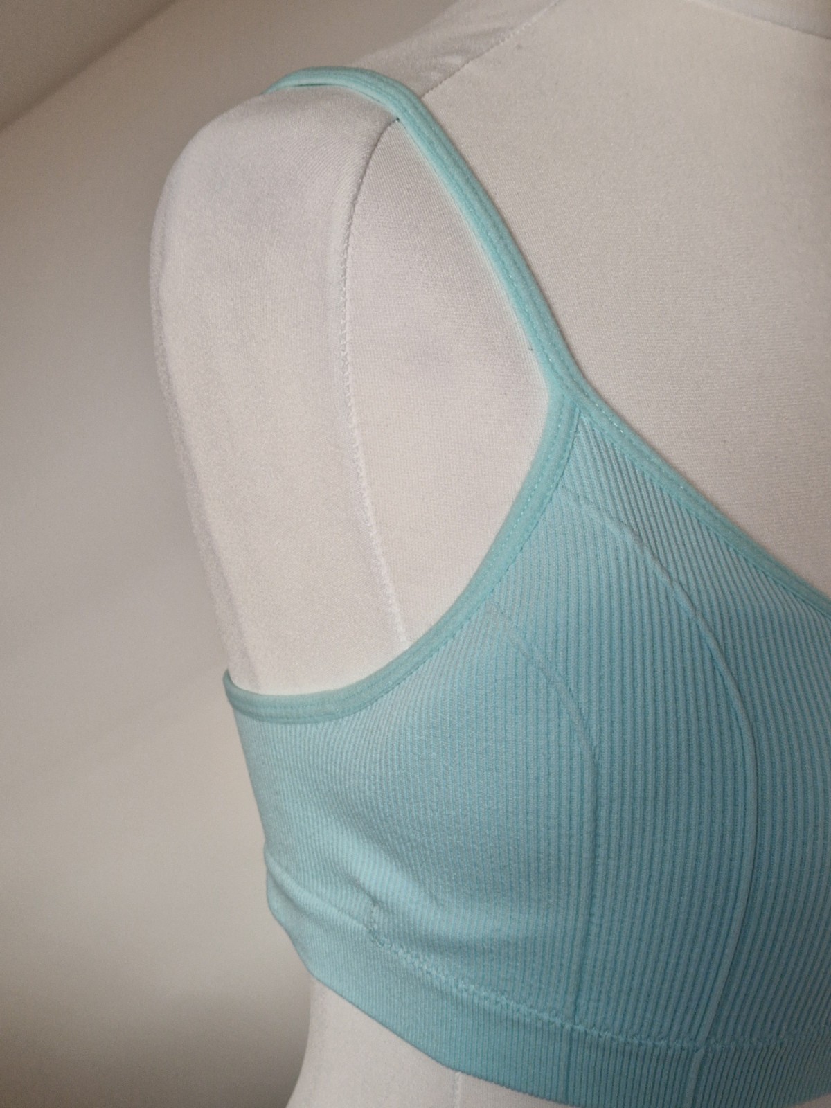 Small 10/12 Primark Bra Crop Top Blue Removable Padding Multiway Straps VGC