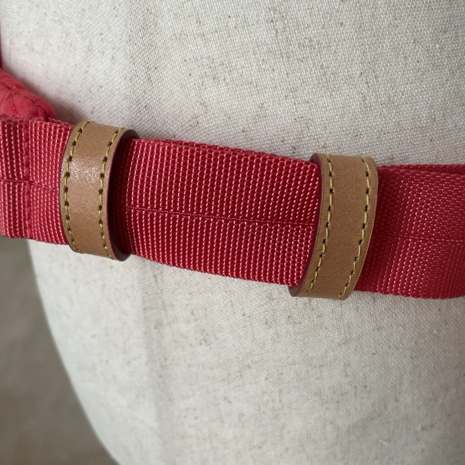 MZ Wallace Metro Belt Bag Watermelon Red Pink Sling Purse Summer Travel EUC