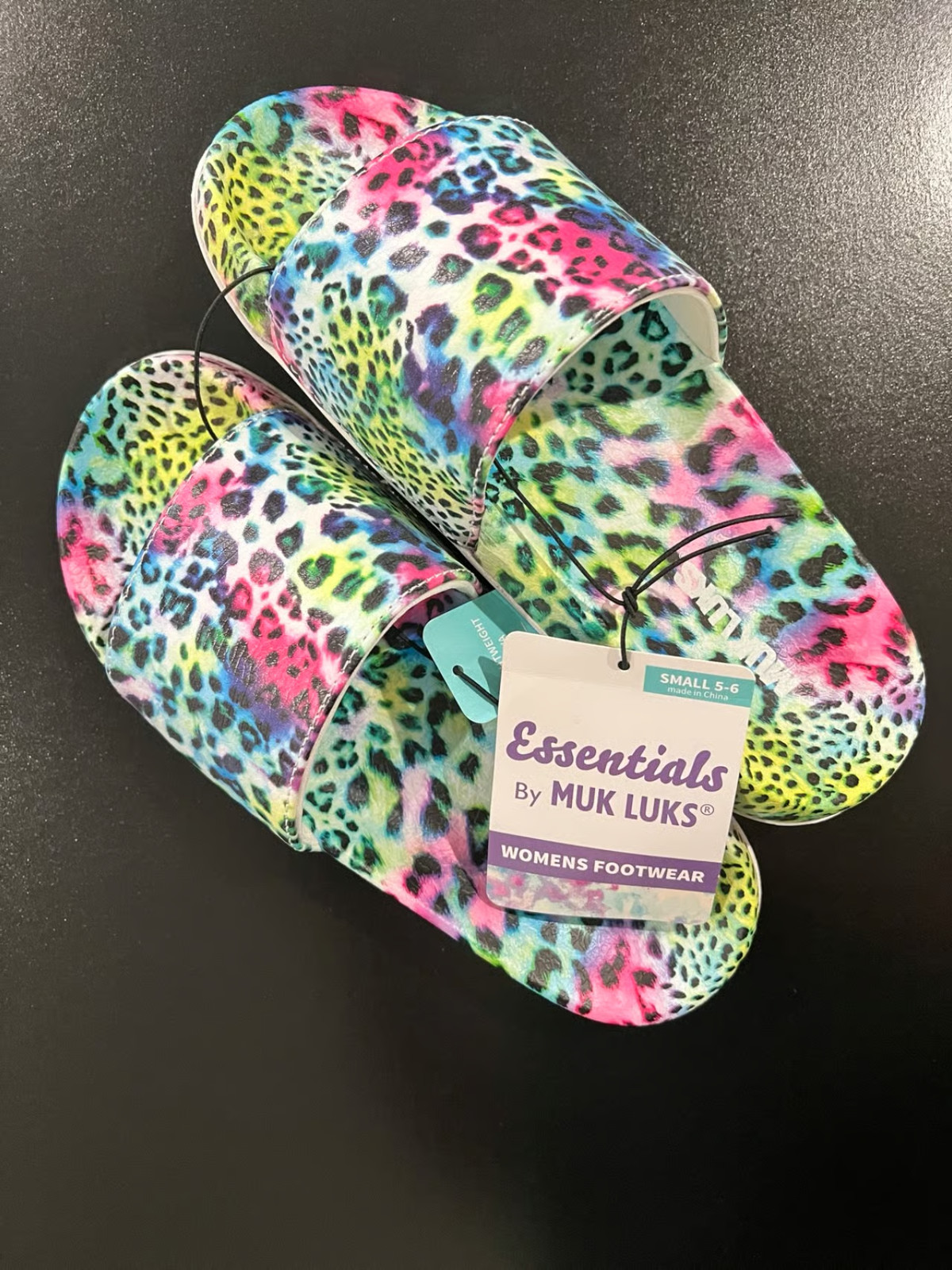 Muk-LukS Slide Neon Leopard Print