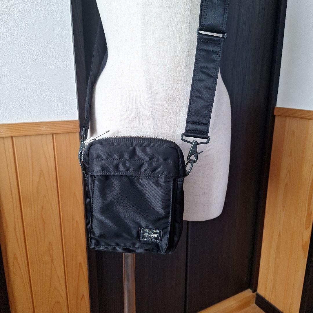 Porter Pxtanker Vertical Shoulder Bag Nylon Polyester Black Used