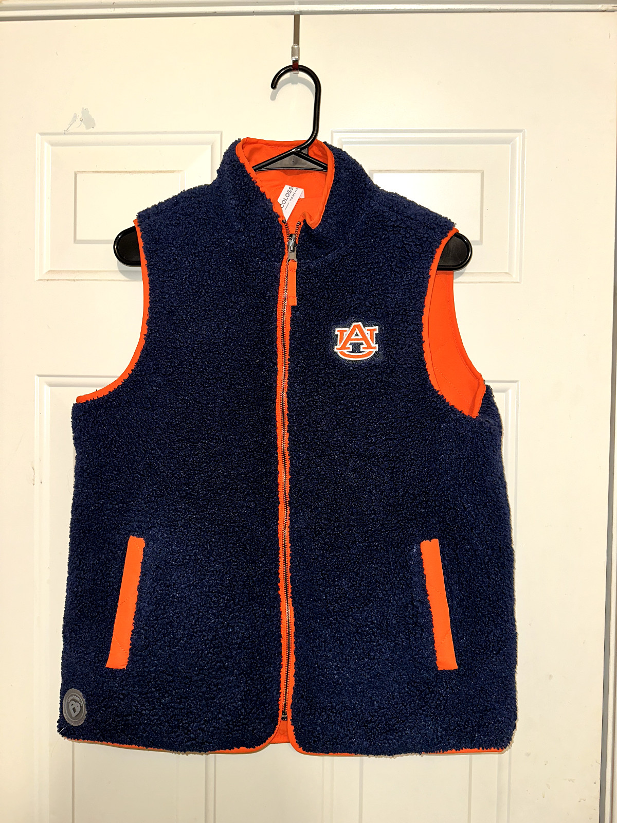 University of Auburn Tigers REVERSIBLE Colosseum Vest Womens Medium Zip Jacket