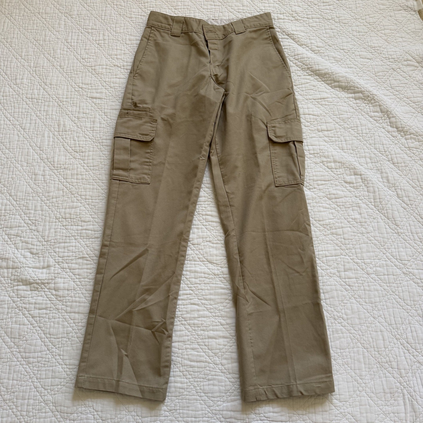 Dickies Flex Regular Straight Fit Cargo Work Pants Khaki Tan Size 30×32