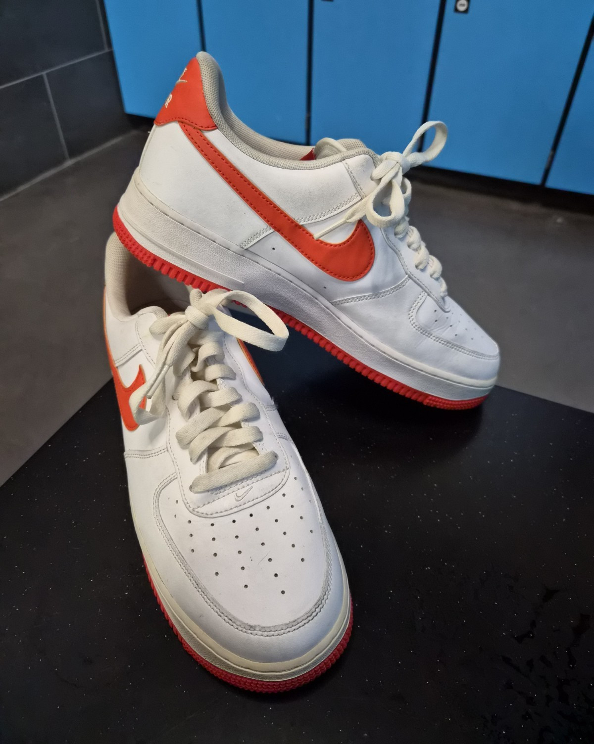 Nike Air Force 1 Low White/Red Leather Lace-Up Men’s Sneakers – DC2911-101