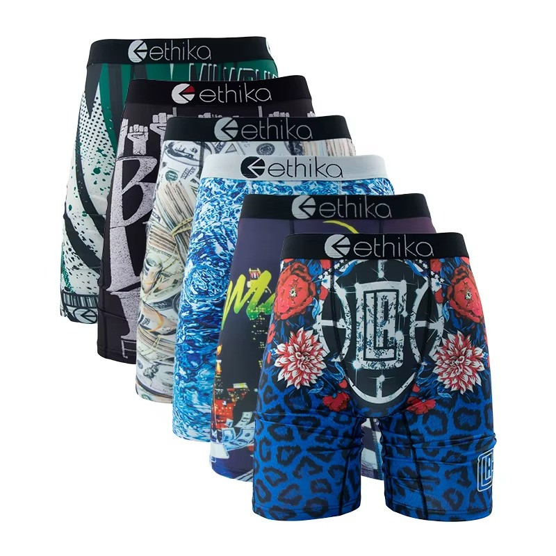 ETHIKA 6-Pack Men’s Breathable Boxer Shorts Swimming Underwear Plus Size