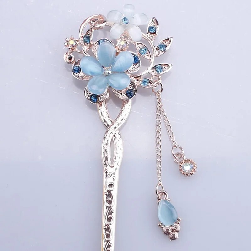 Traditional Flower Hairpin Classic Hair Stick Elegant Hanfu Hair Accessories