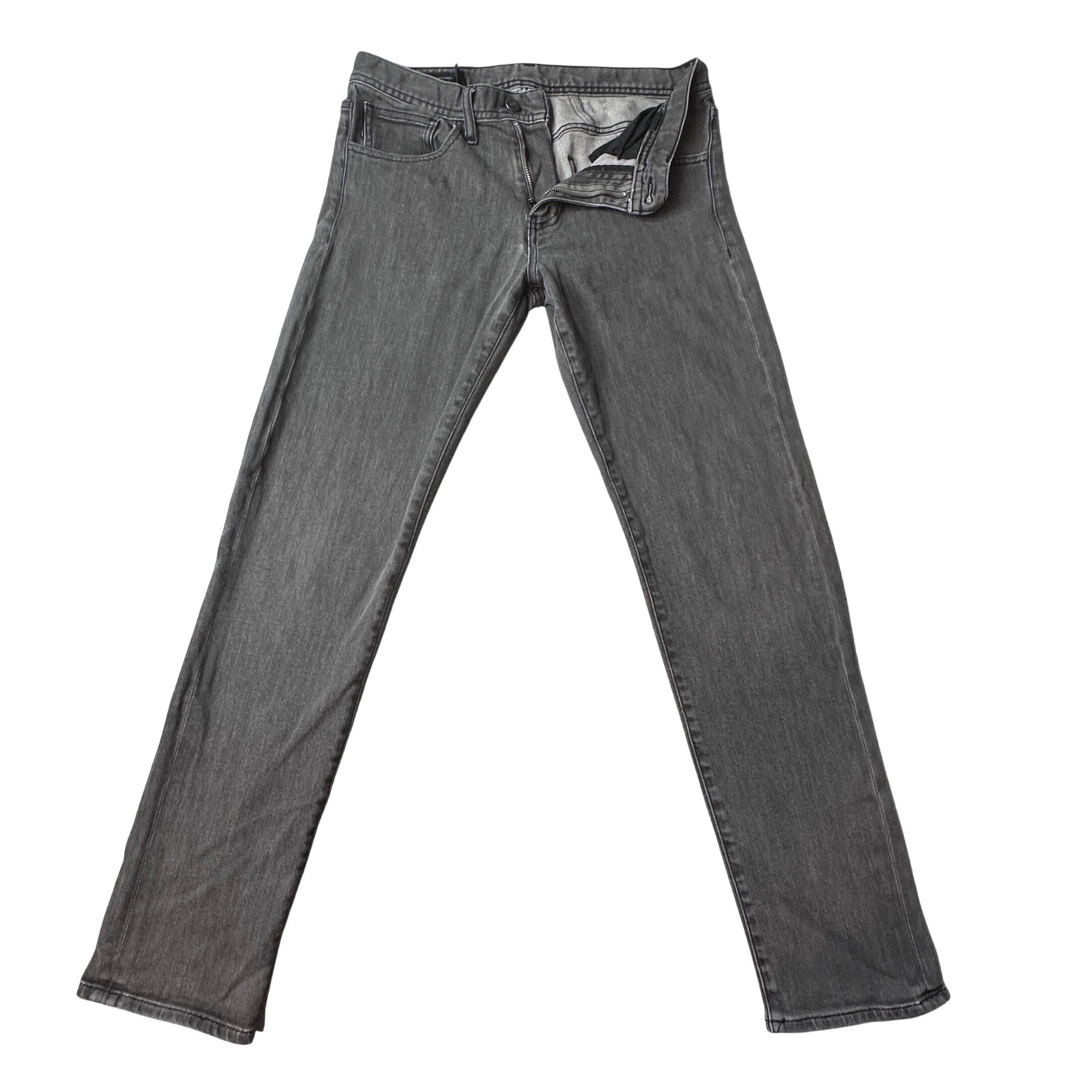 Armani Exchange Jeans Mens 31 (30×29) Charcoal Grey Straight Leg Stretch Denim