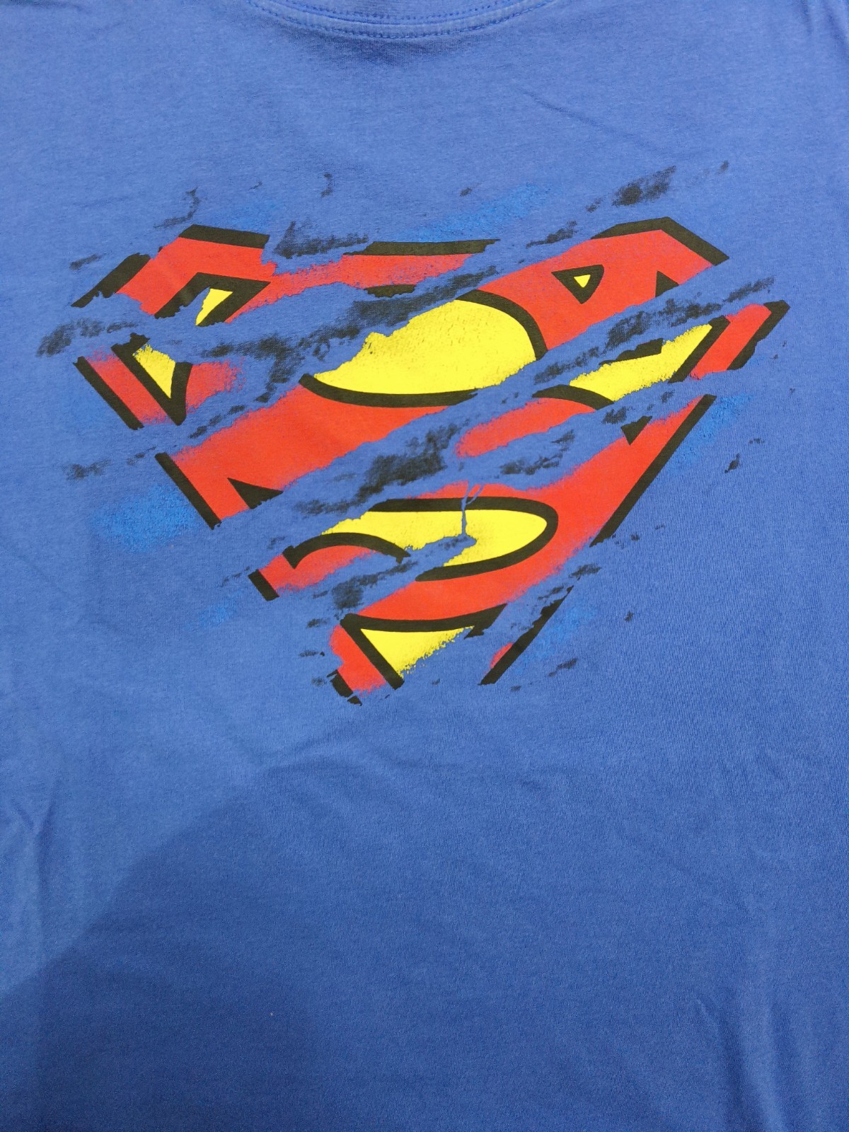 DC Comics Superman Blue T-Shirt | Size XXL | 100% Cotton | Good Condition