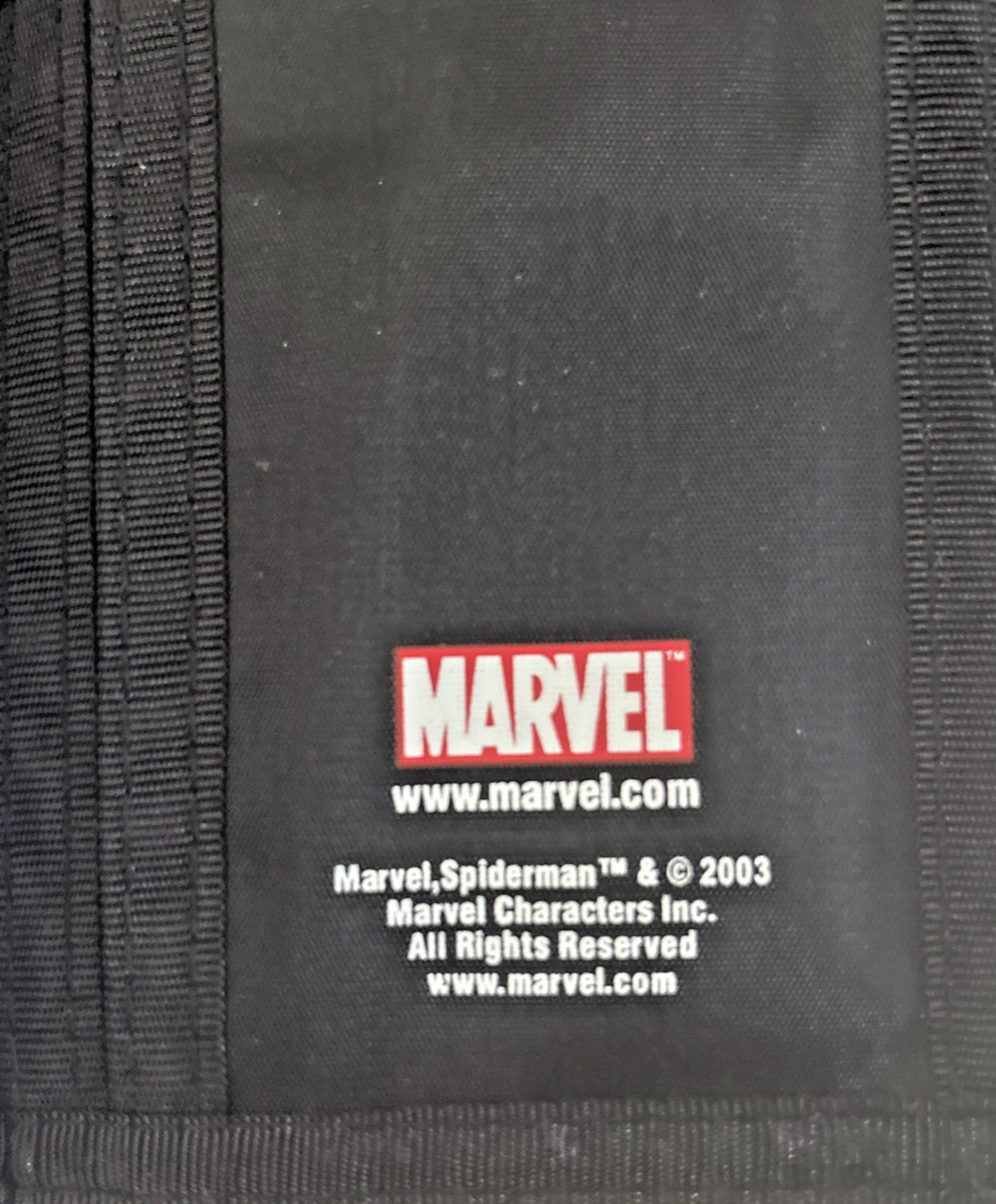 Vintage 2003 Marvel SpiderMan Peter Parker Trifold Canvas Nylon Wallet Excellent
