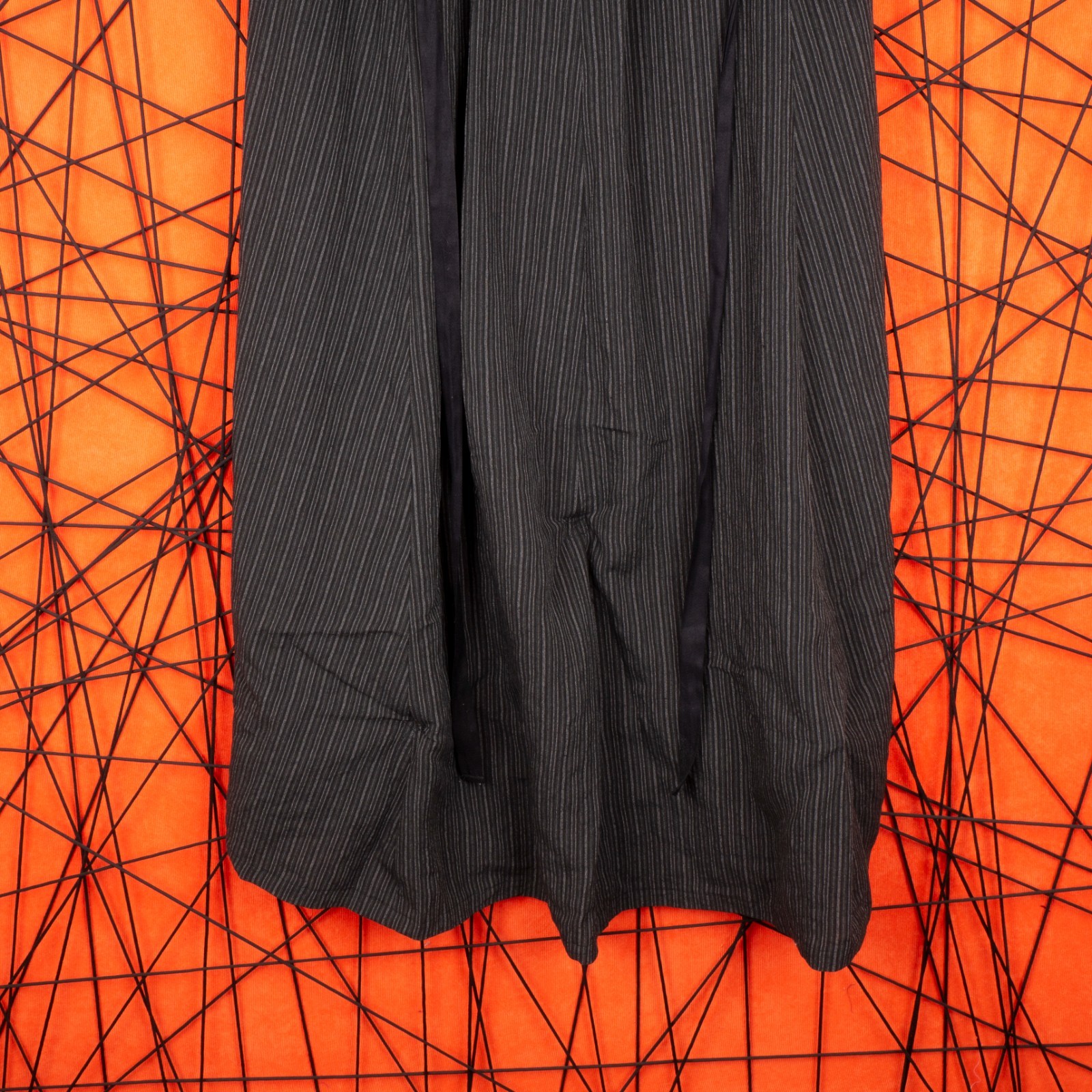 Ann Demeulemeester Gray Pinstripe Deconstructed Trench Vest Dress Cardigan 38 M
