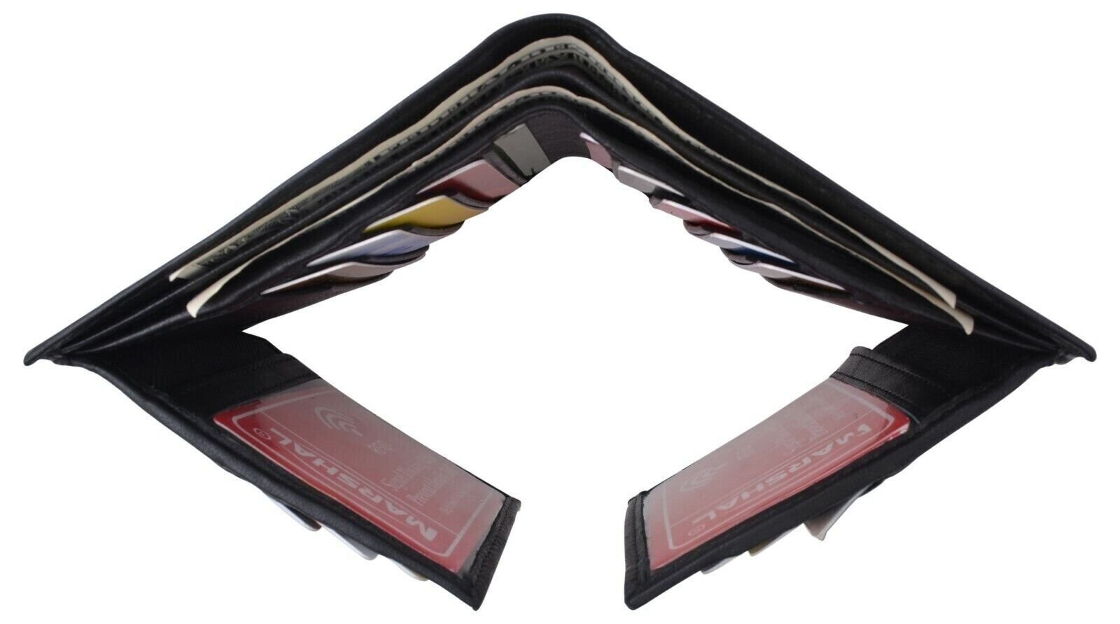 Genuine Leather Men’s Bifold Wallet Slim Hipster Cowhide Credit Card New RFID