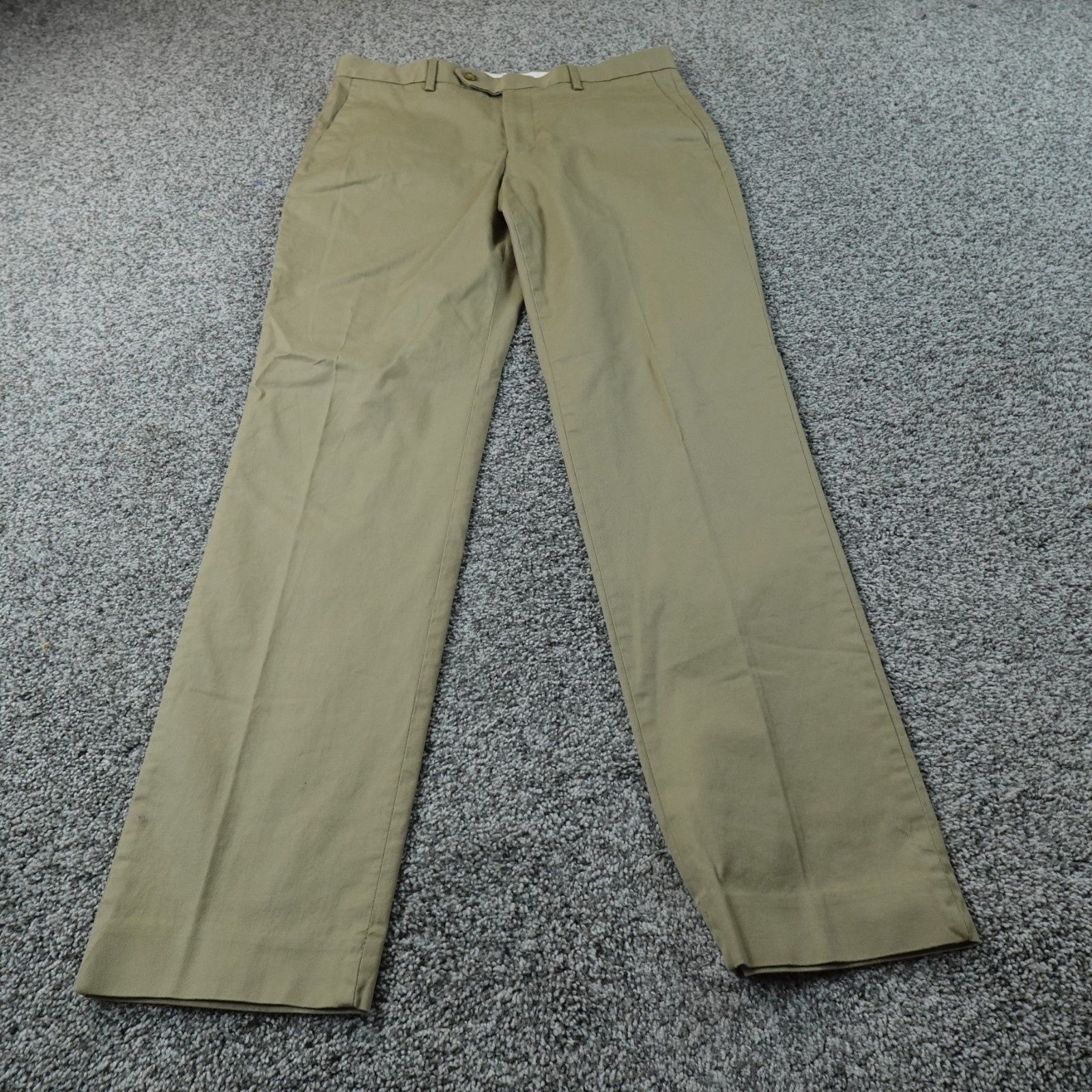 J Crew Pants Mens 32X32 Brown Beige Bowery Slim Chino Trouser Stretch Flat Front