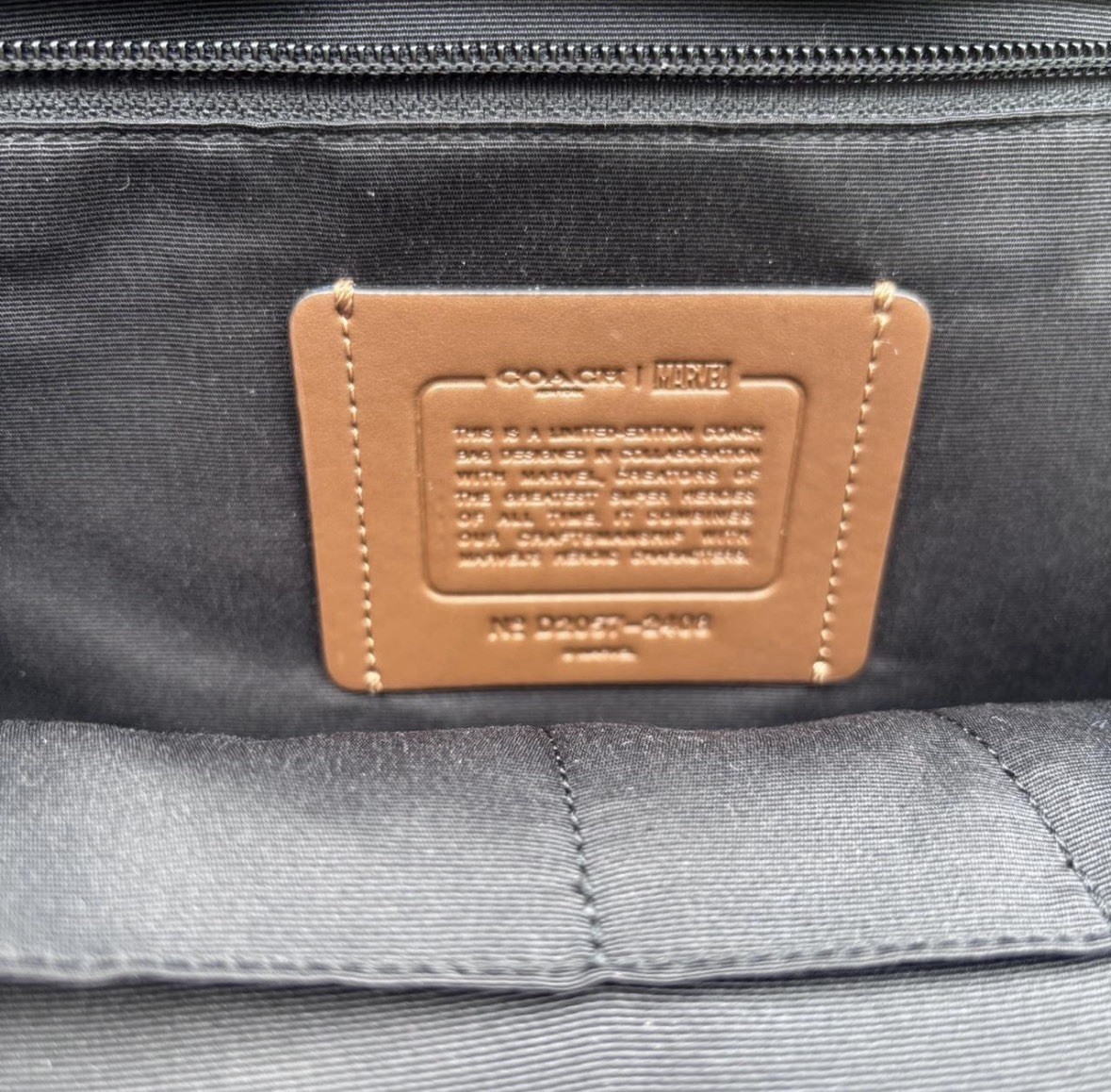 COACH Disney x Marvel Black Panther Leather Backpack w/ Signature Canvas