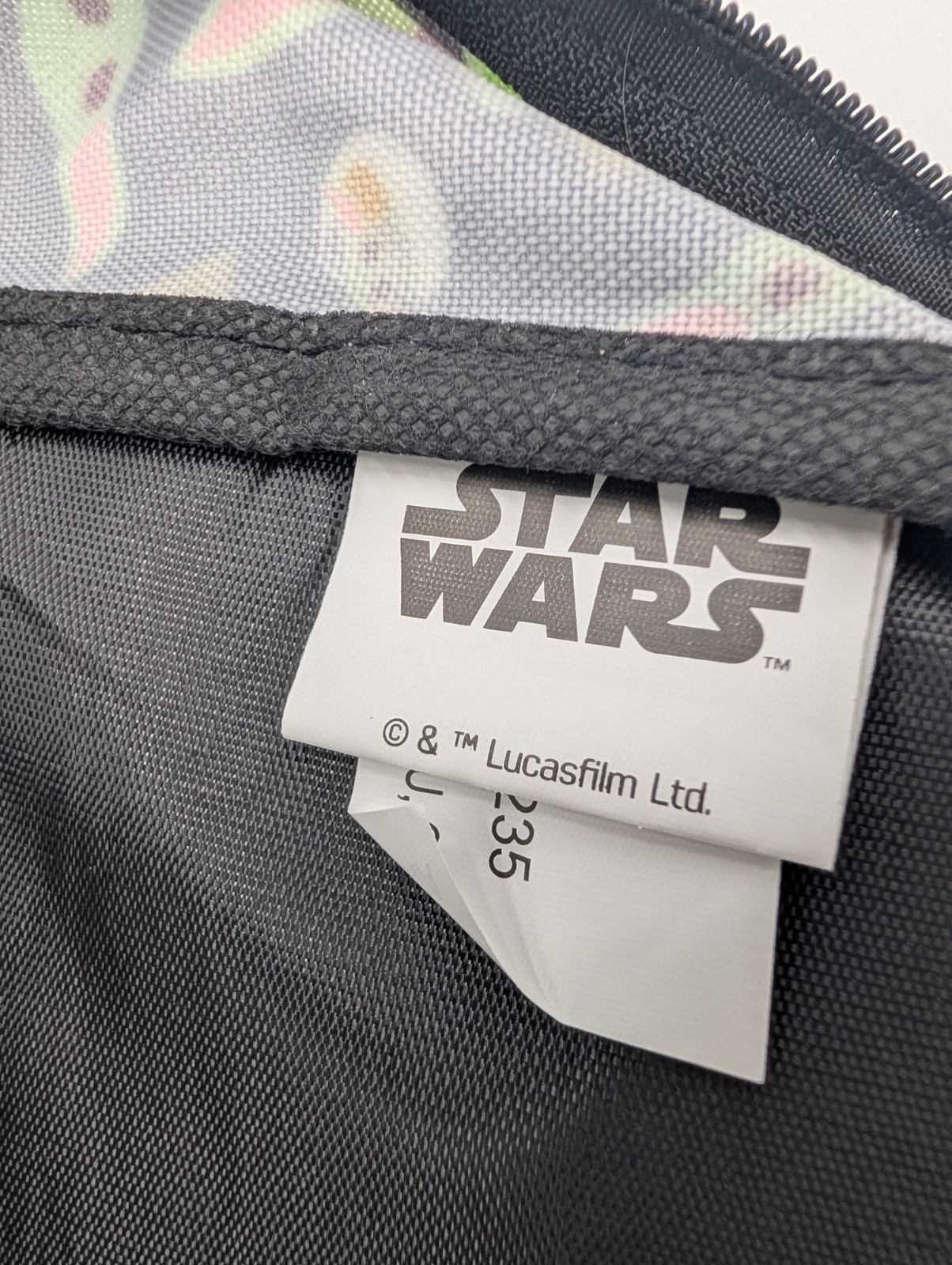 Star Wars Mandalorian Grogu Baby Yoda Allover Print Backpack Fast Forward Gray