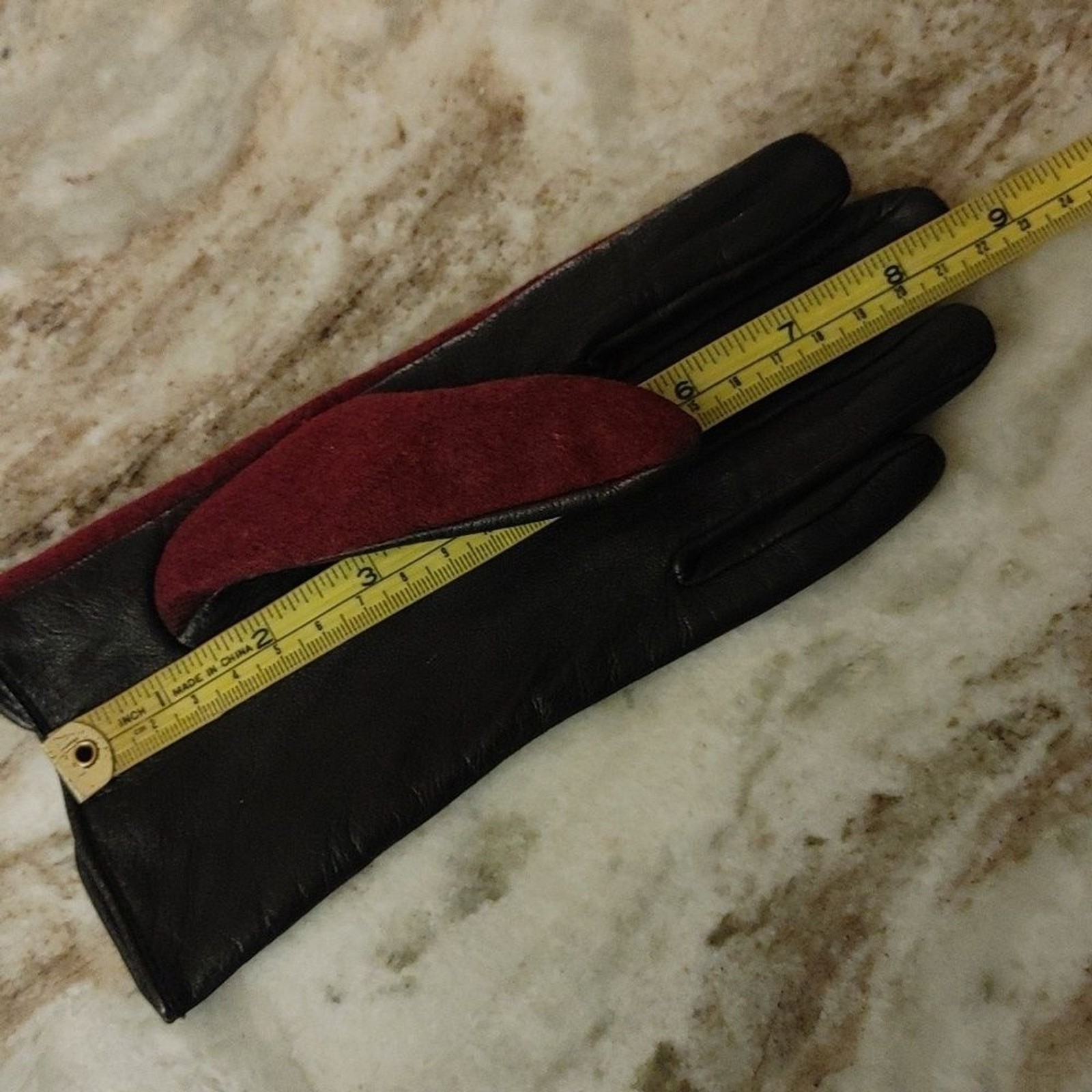 Vintage Eddie Bauer Wool and Leather Gloves Size L