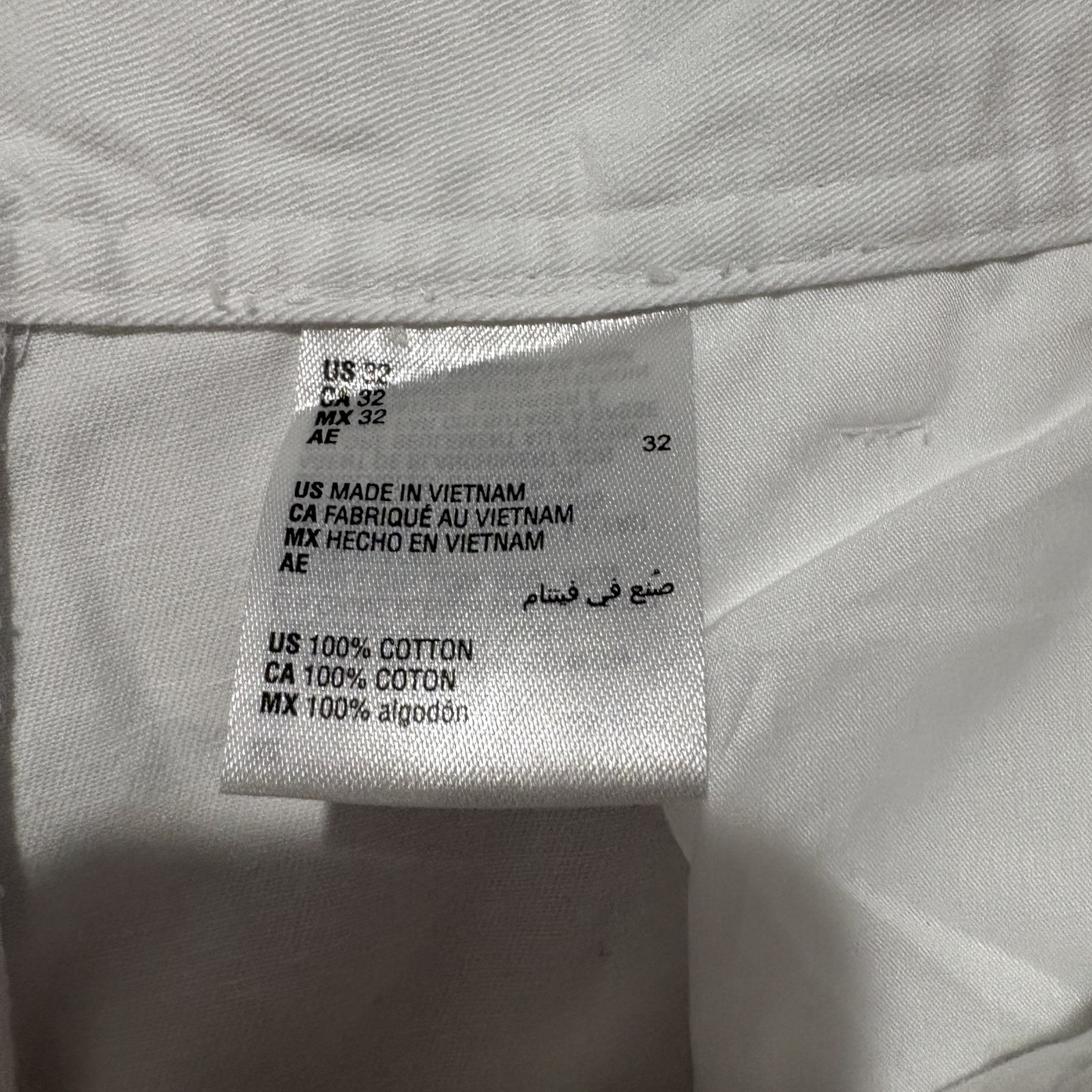 Sun + Stone Bleeker Crop Pants Mens 32 Bright White Relaxed Fit Cotton Mid Rise