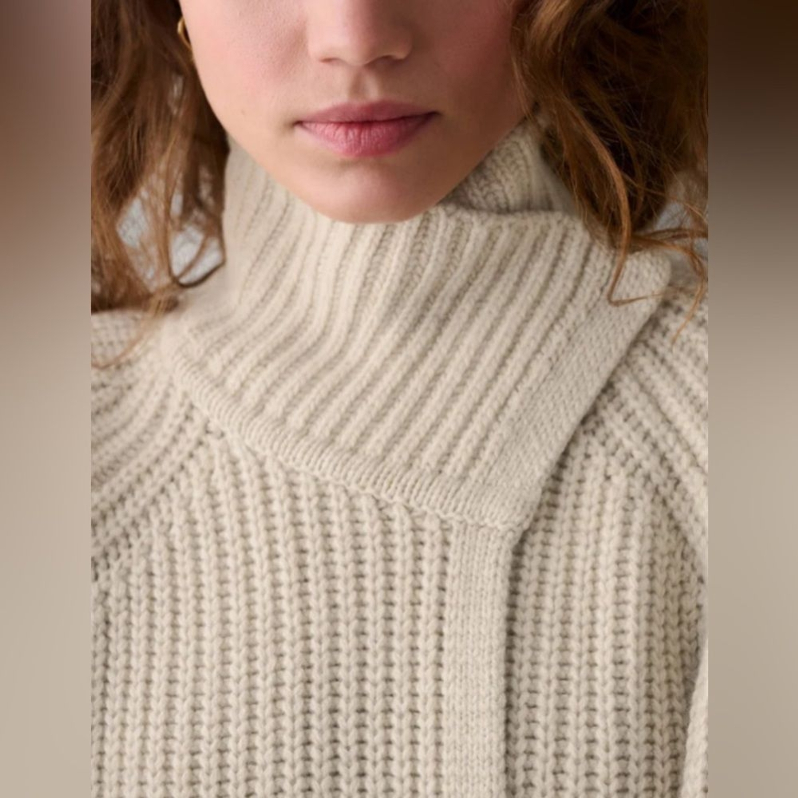 RRP US$395 White + Warren cotton wool cashmere blend coatigan ivory marl NWT L