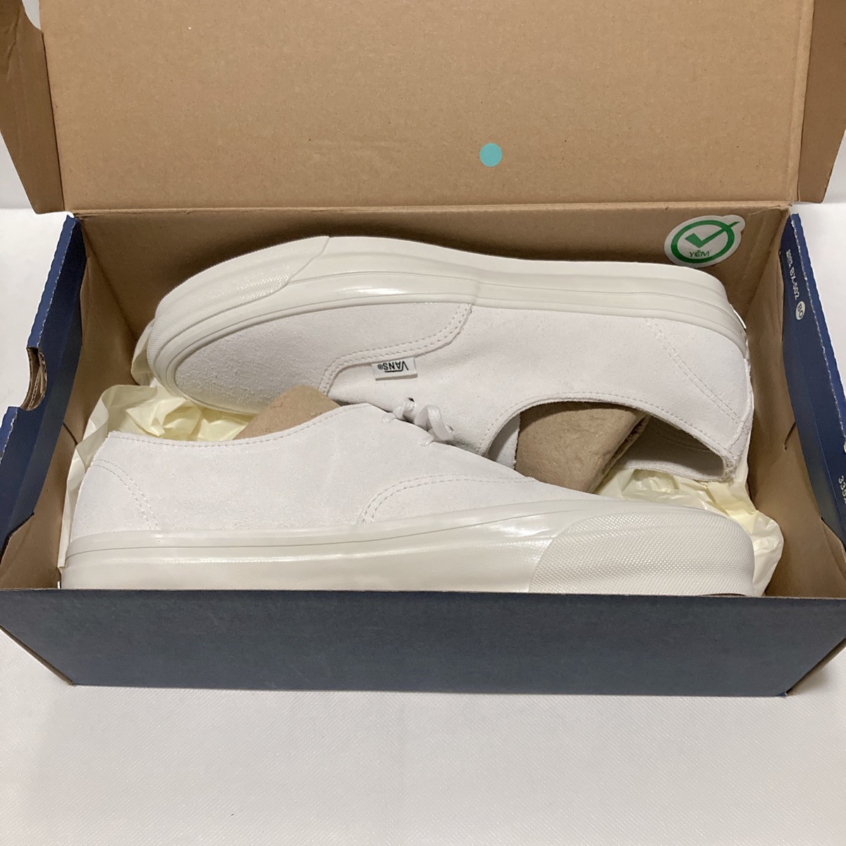VANS PREMIUM Authentic Ease VN000ECPJVY Blanc de Blanc Men Suede Leather Shoes