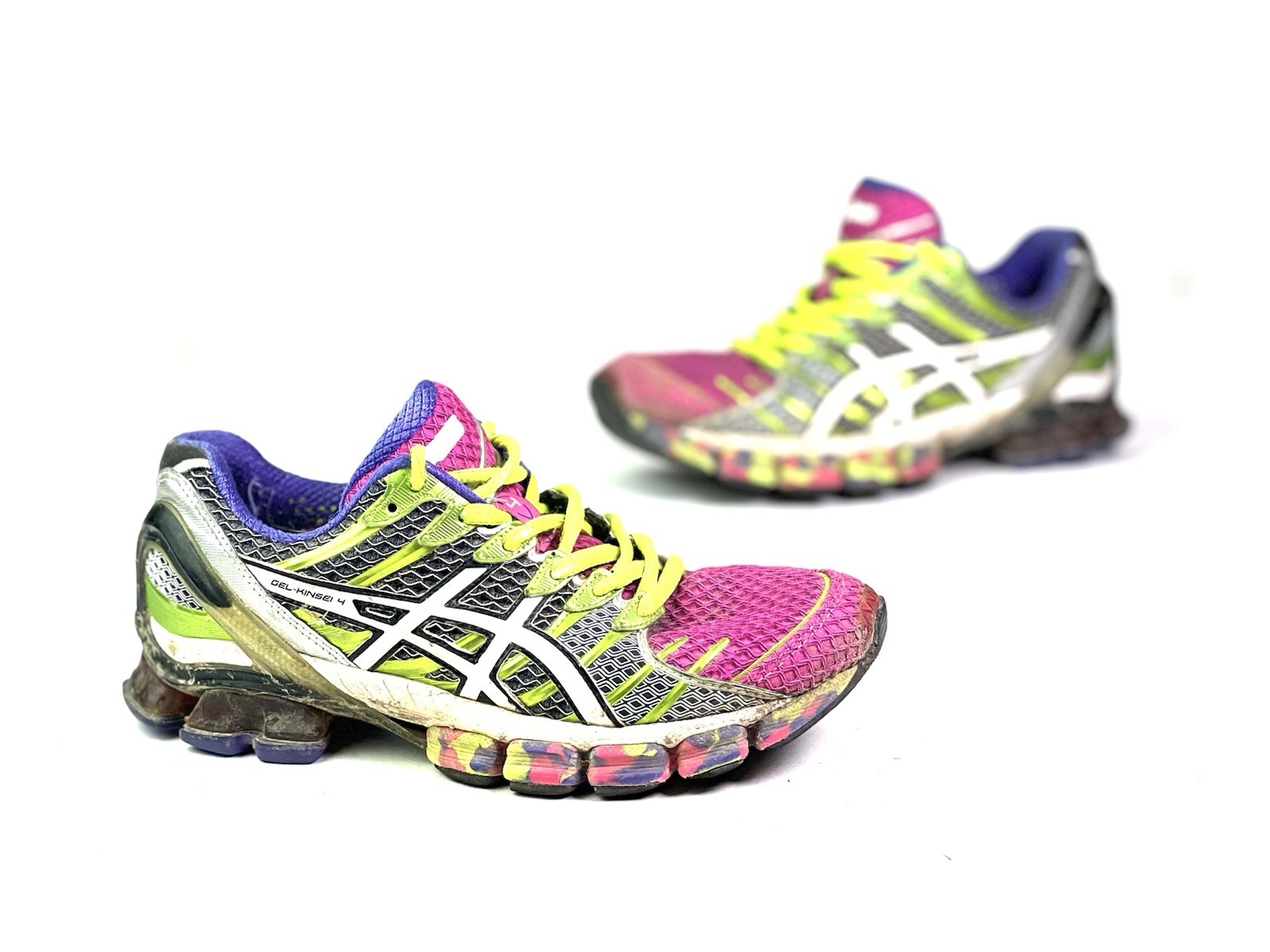 ASICS Gel Kinsei 4 Running Pink Purple Green White T189Q Women’s Size 8