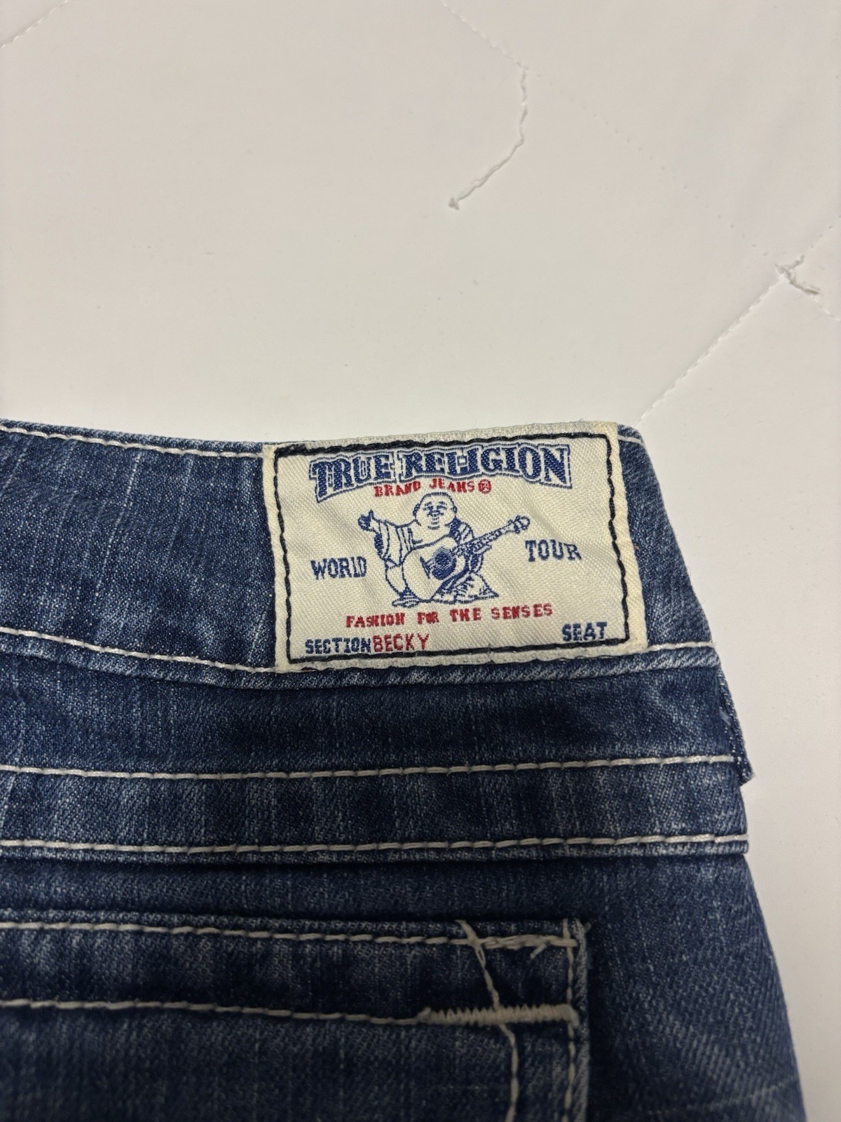 Cropped True Religion Becky Denim Bootcut Jeans Size 30 Stretch Essential Y2K