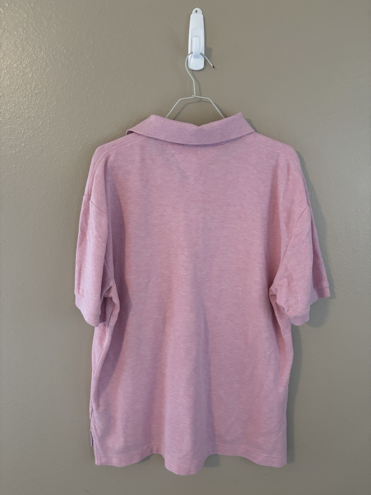Light pink Mens Tommy Hilfiger Polo Sz L Short Sleeve