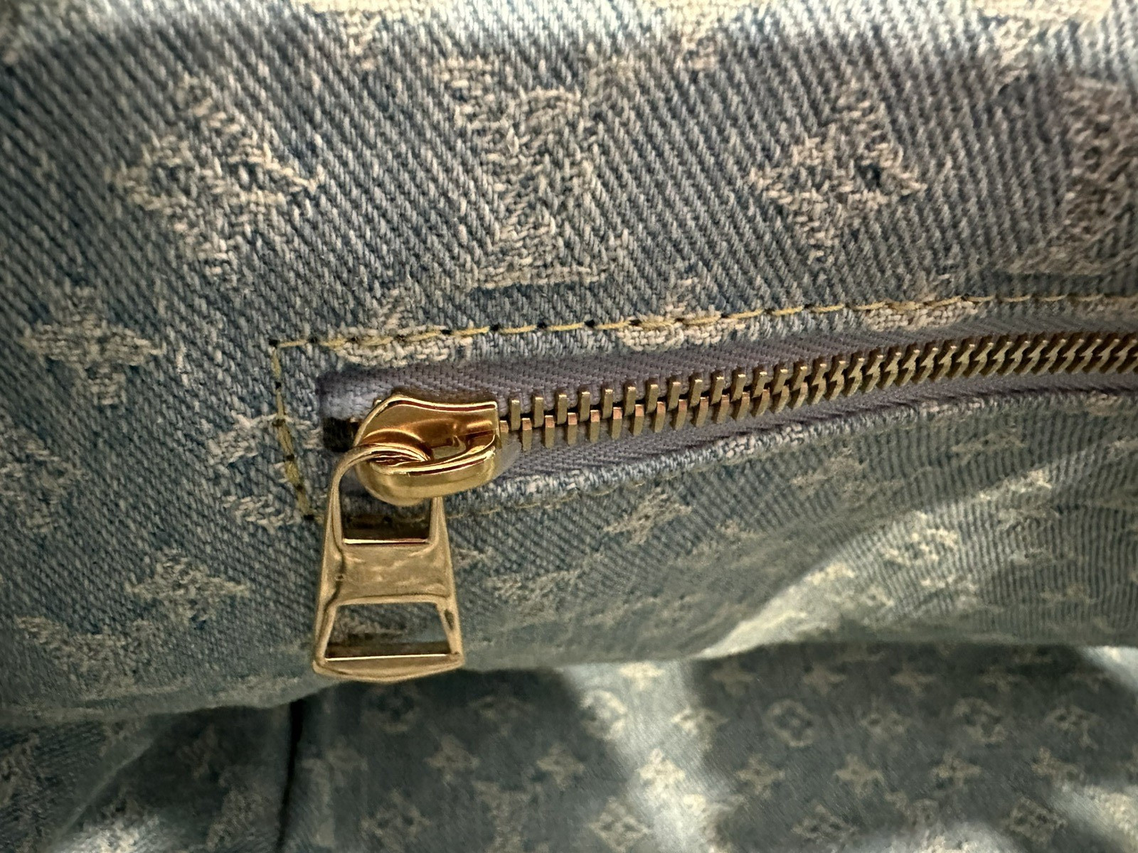 Louis Vuitton Monogram Denim CarryAll PM Sky Blue Limited Edition with Pochette