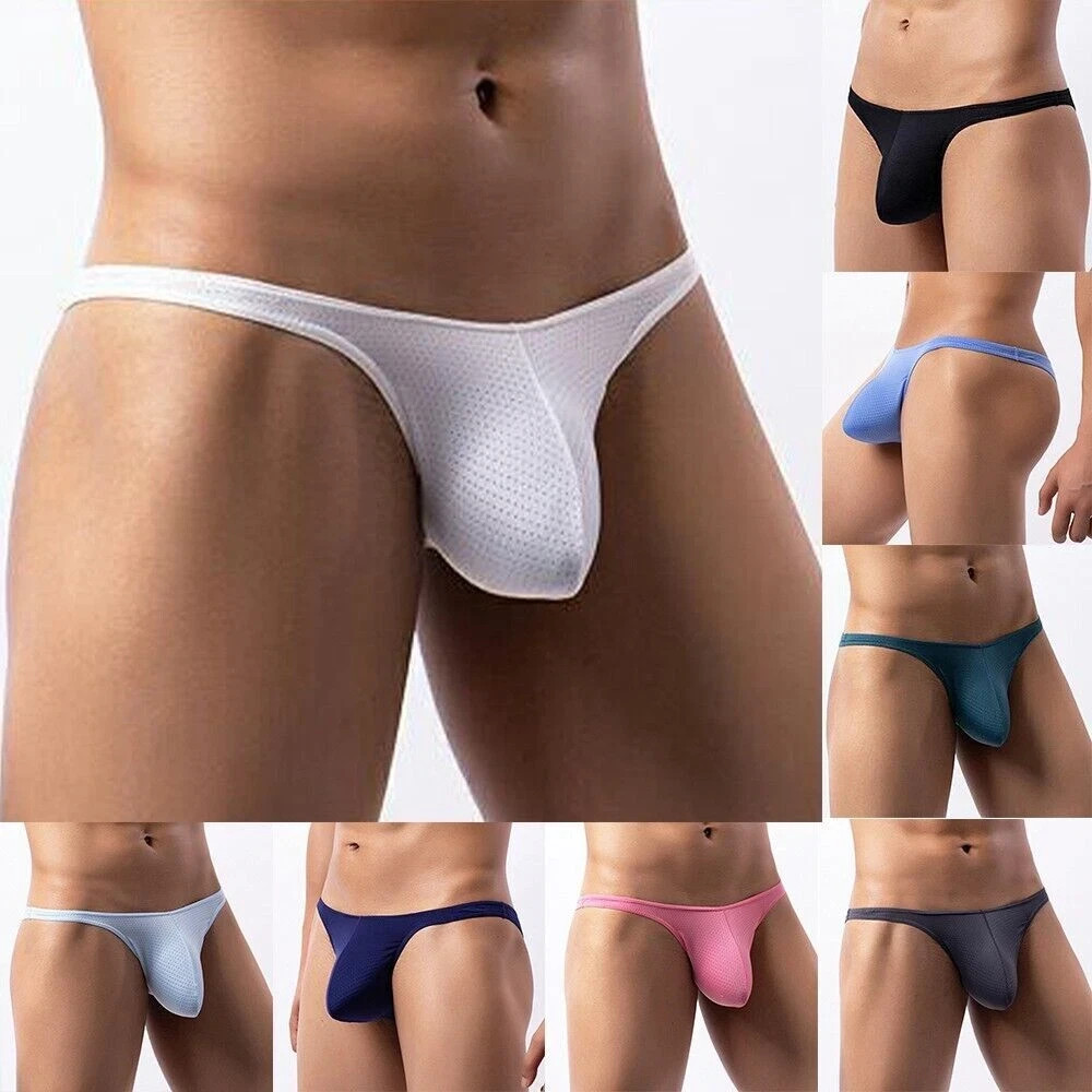 CIOKICX MENS LOW-RISE BIKINI BRIEFS-WHITE (LARGE 32-34)