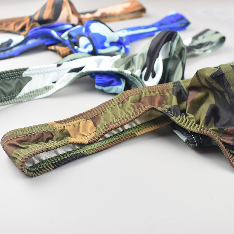 4PCS/LOT Mens Camouflage Brief Underwear Bulge Pouch Seamless Underpants Panties