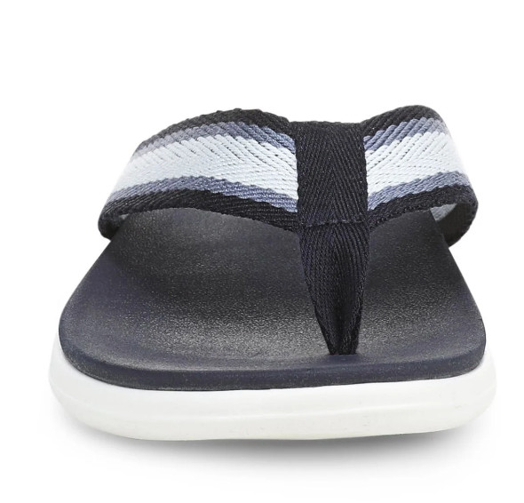 Vionic Women Beach Indigo Toe Post Sandal, Navy Blazer Multi (NEW WT)