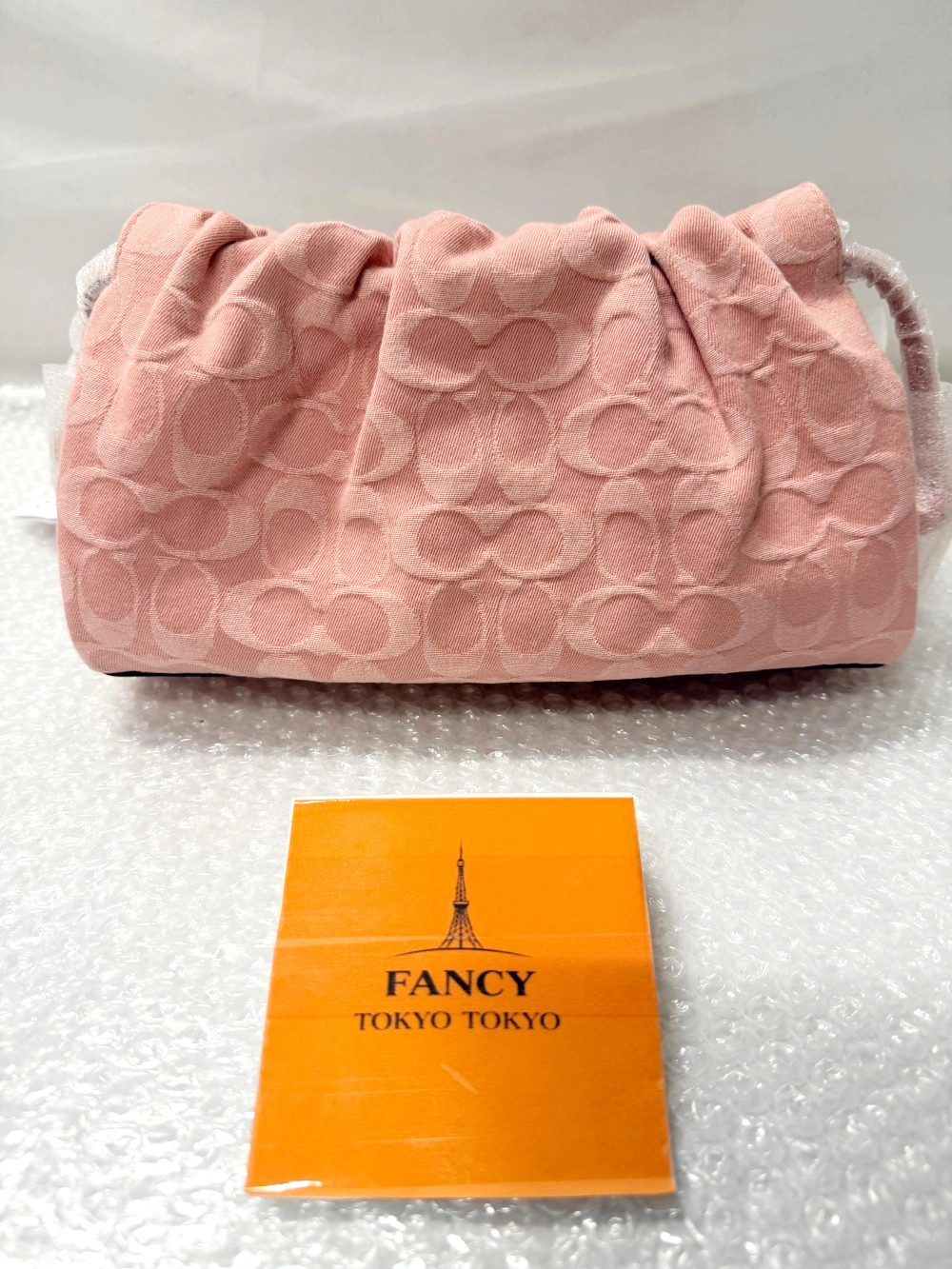 COACH Faye Shoulder Bag Signature Denim Light Pink CER68 IMNH1 Auth New