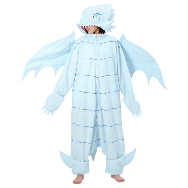 SAZAC Yu-Gi-Oh! BLUE EYES WHITE DRAGON Kigurumi Costume Unisex One Size F/S