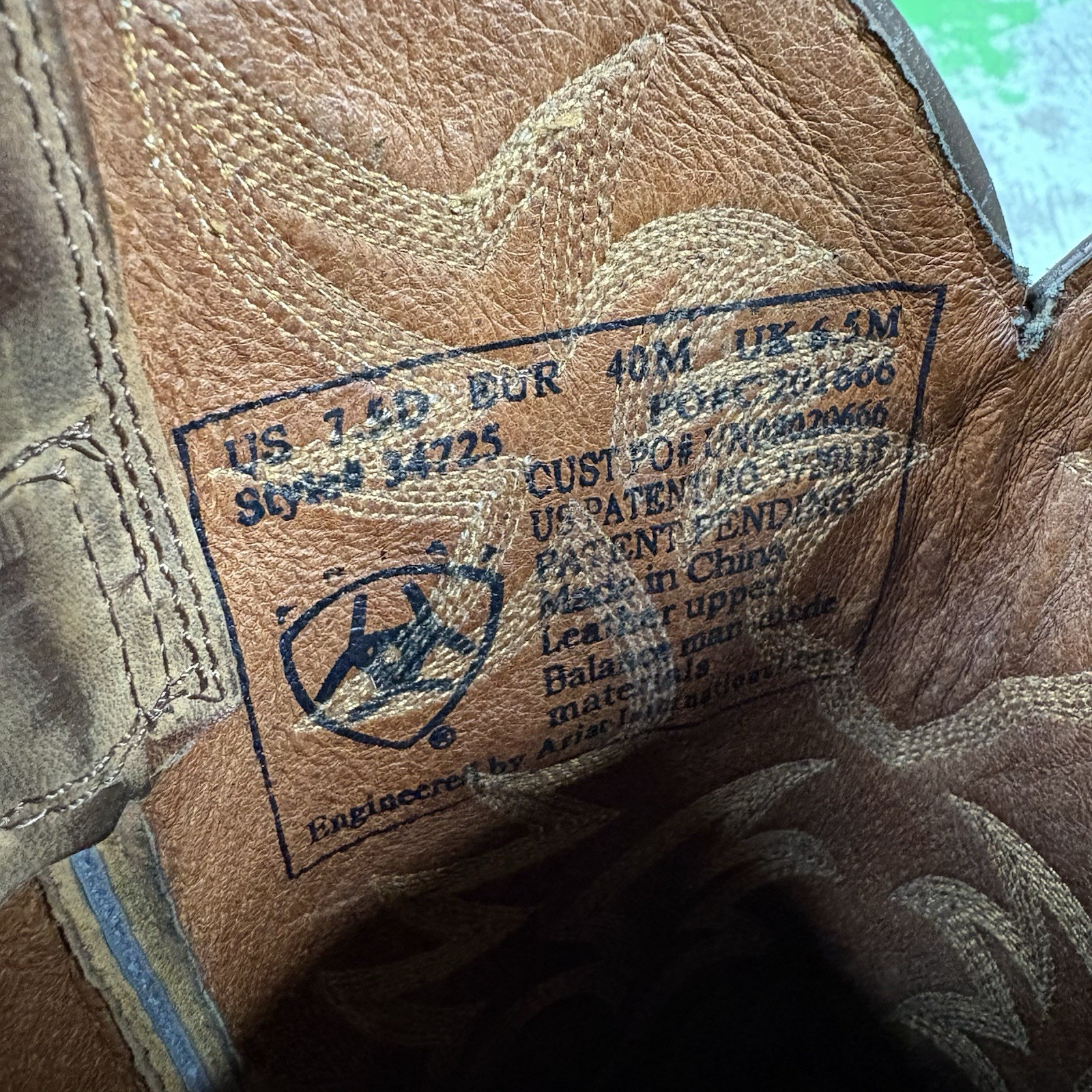 Ariat Boots Men’s Size 7.5 D Light Brown 34725 Heritage Western Leather Cowboy
