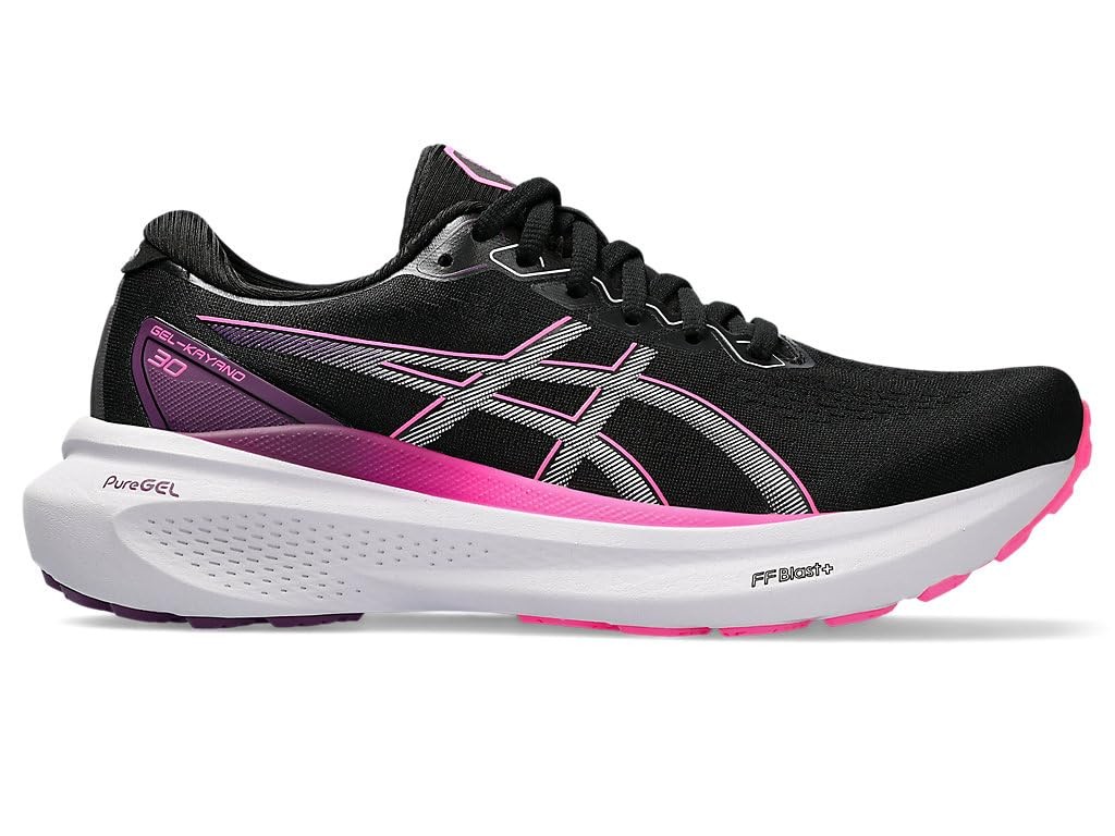 ASICS Women’s Gel-Kayano 30 Running Shoes, 9.5, Black/Lilac HINT