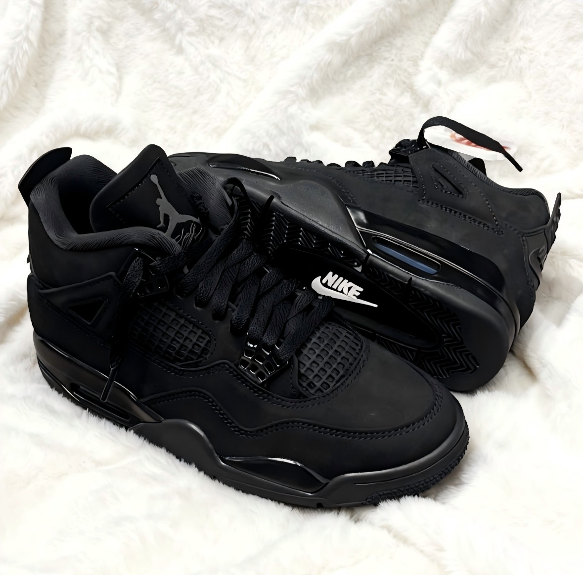 Jordan 4 Retro Black Cat 2025 Men’s Mid Top Basketball Shoes Size 7-12
