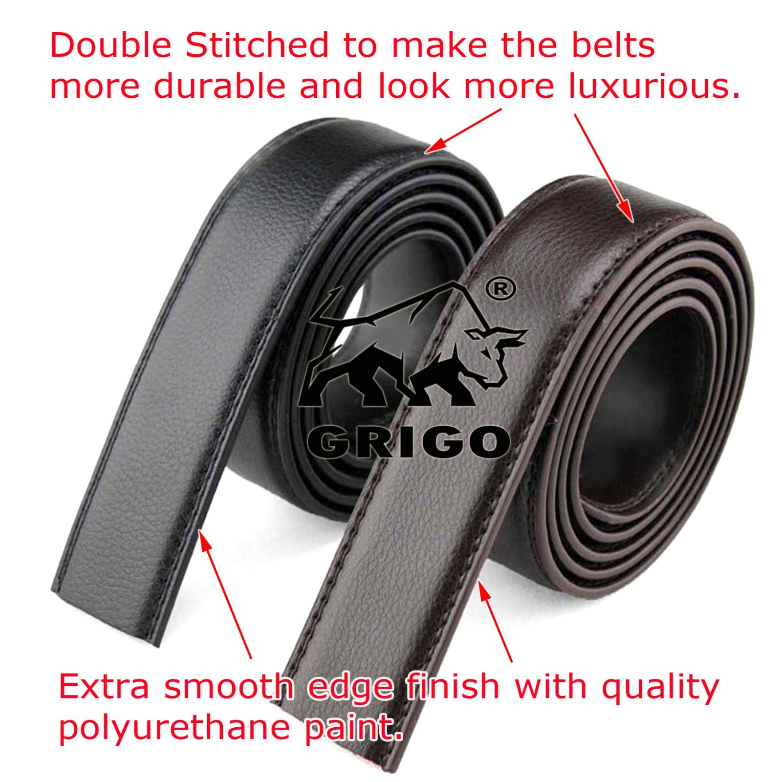 Men’s Automatic Click Lock Buckle Waist Strap Dress Comfort Black Belt Casual