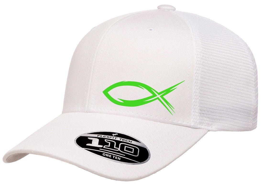 GOD JESUS RELIGION FISH TRUCKER SNAPBACK FLEXFIT 110M HAT *FREE SHIPPING*