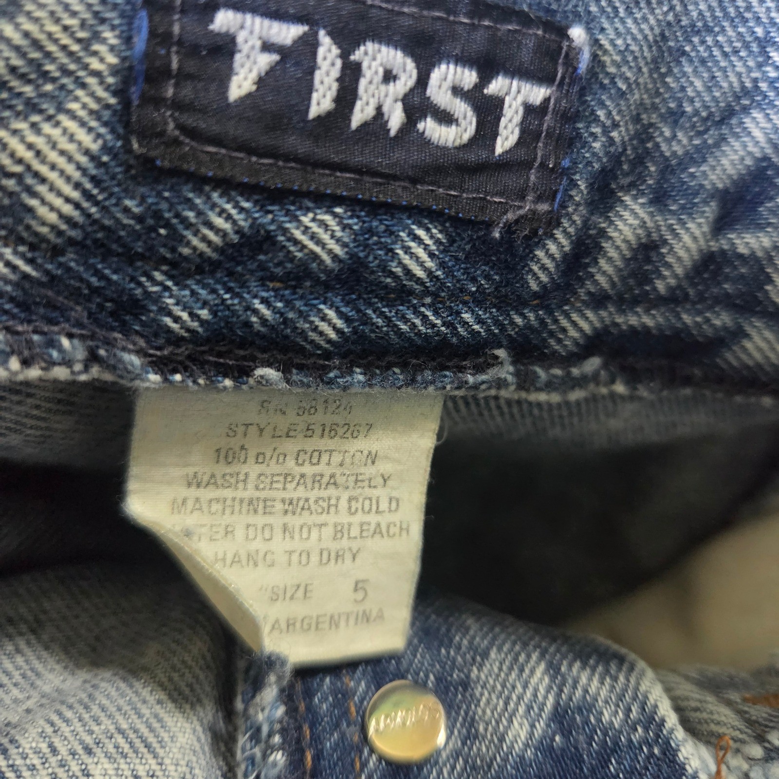 Vintage First Acid Wash High Waisted Pleated Tapered Jeans Light Blue Size 5