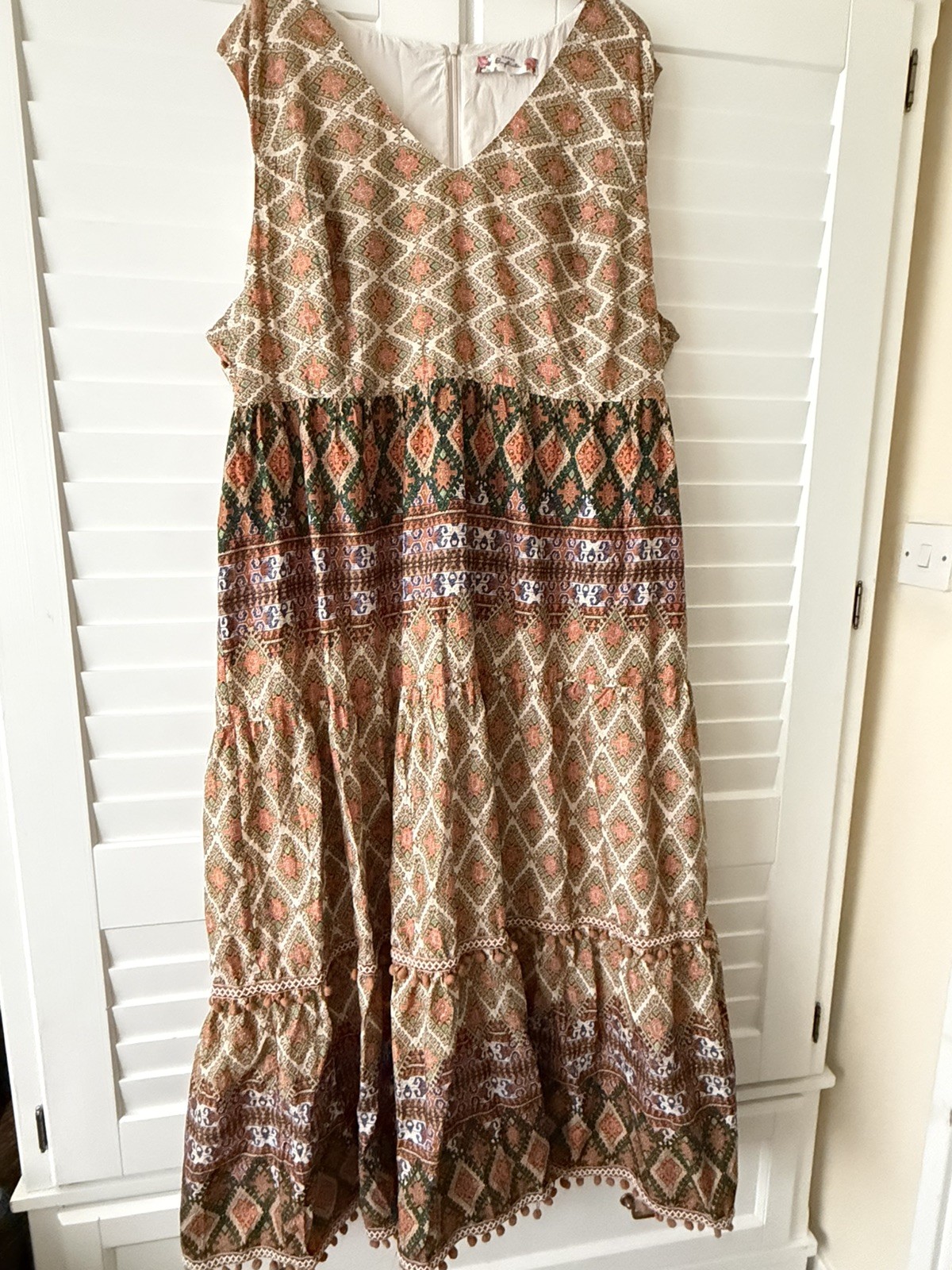 MANON BAPTISTE maxi geometric boho dress 26-28 56