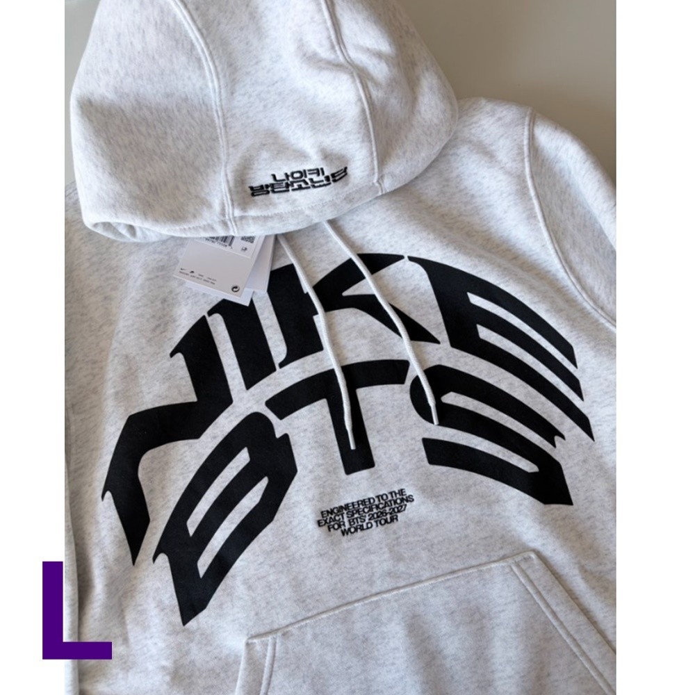 NIKE x BTS ARIRANG Korea Limited Grey Hoodie Original Merch Size L