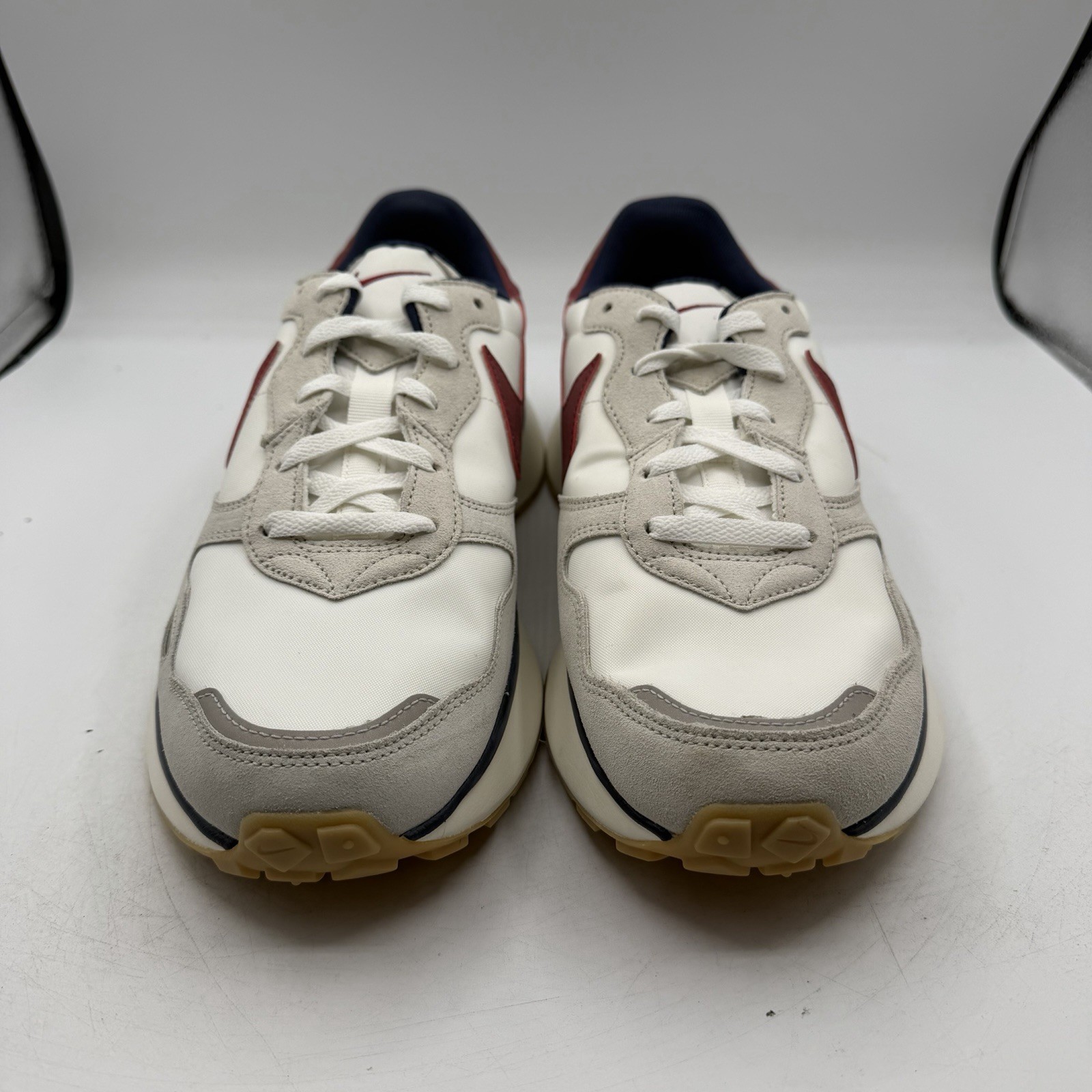 Nike Phoenix Waffle Running Shoes Womens 12.5 Men 11 Light Bone Team Red Sneaker