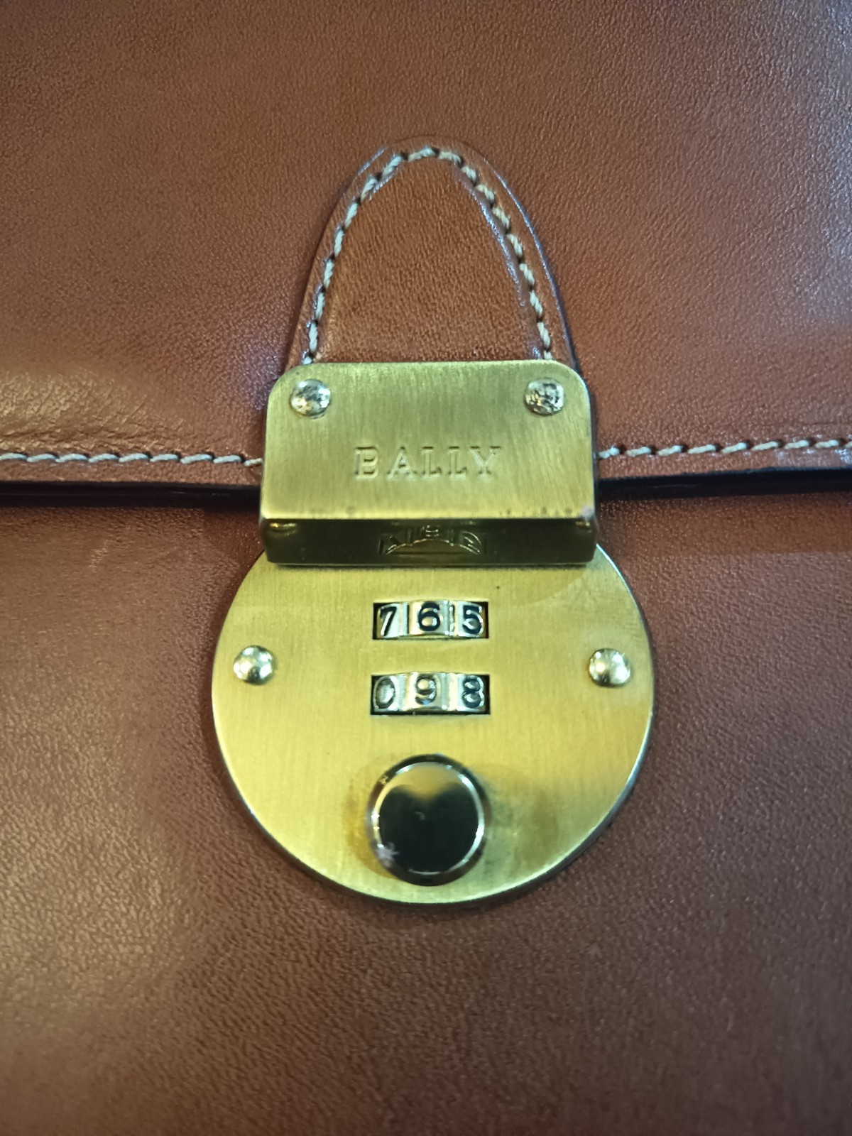 Bally Vintage Executive Foldover Organizer Brown Leather Clutch Bag (Unisex)