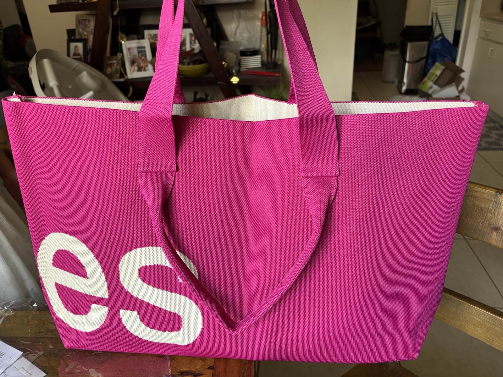 Curves by Sean Brown Tote Bag Raspberry Pink Brand New. Authentic