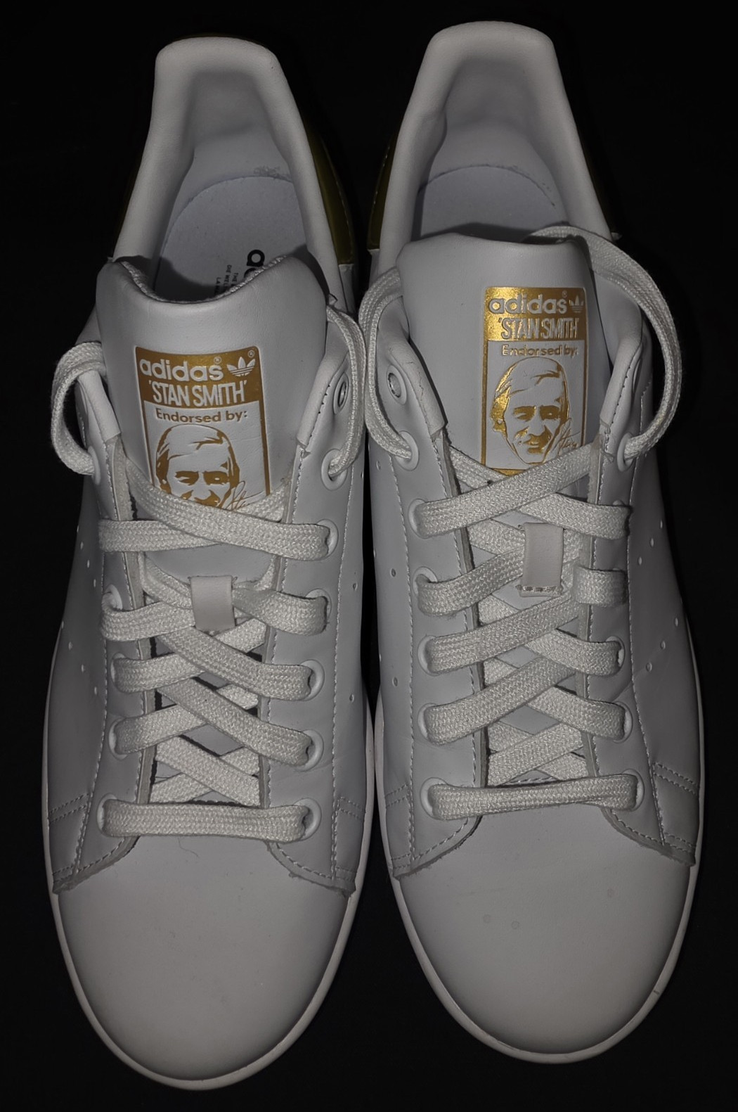 adidas Stan Smith Men’s Limited Edition White/Gold Low Lace-Up Athletic Sneaker