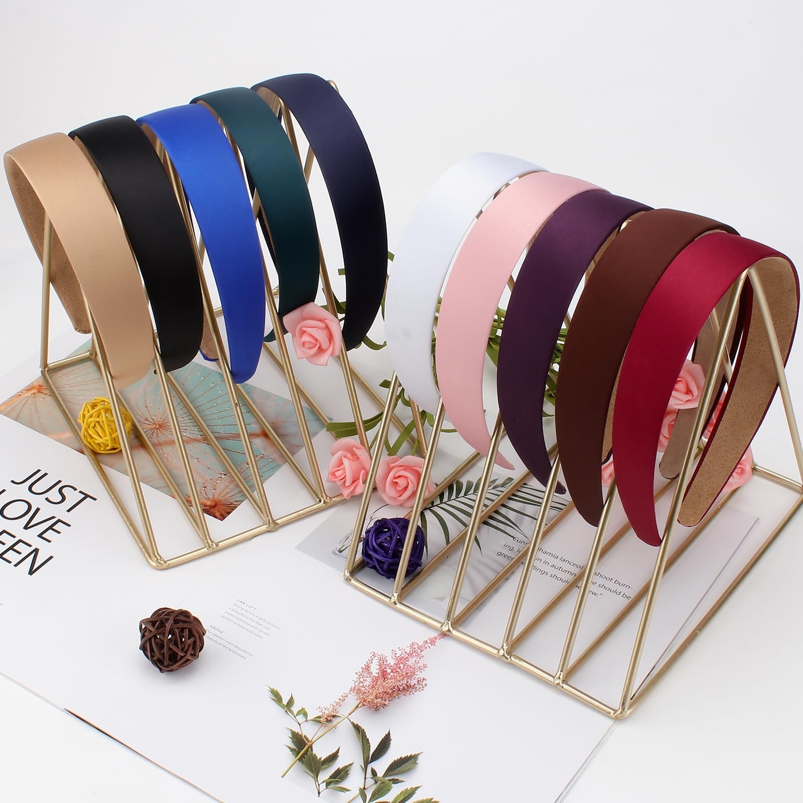 Wecoe Headbands for Women Girls, 10 Pcs 1 10 Count (Pack of 1), Multi-color A