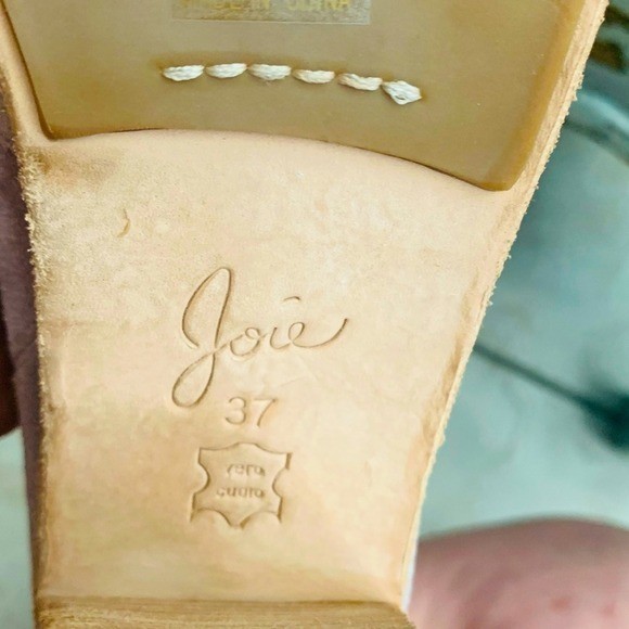 Joie Monte Sandstone Suede Western Ankle Boots Taupe Block Heel EU 37 US 7 NWT